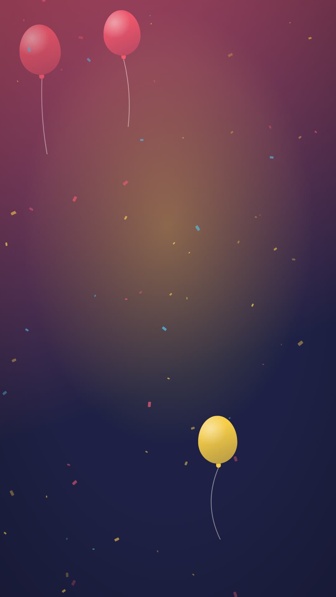 confetti party portrait loop video background preview