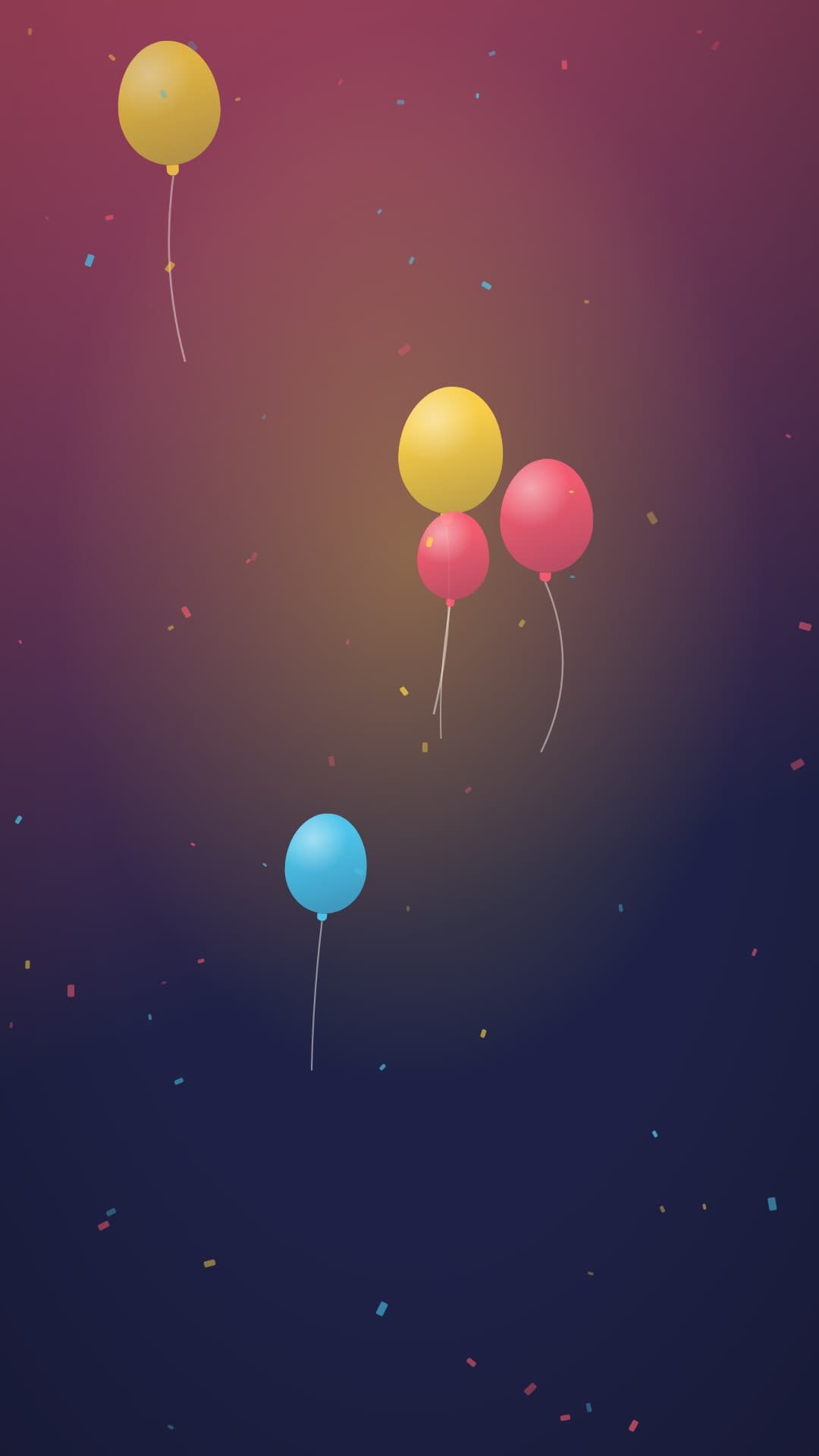 confetti party portrait loop video background preview