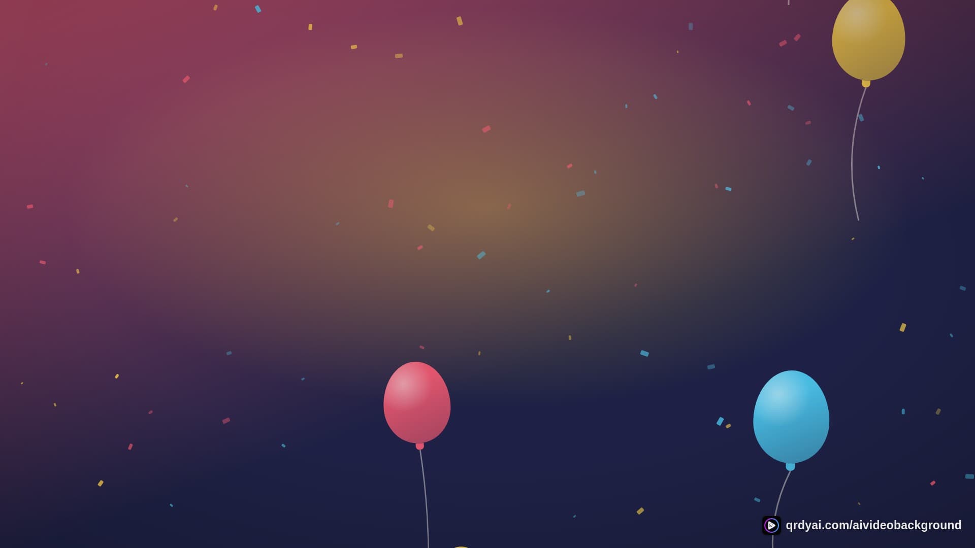 confetti party landscape loop video background preview