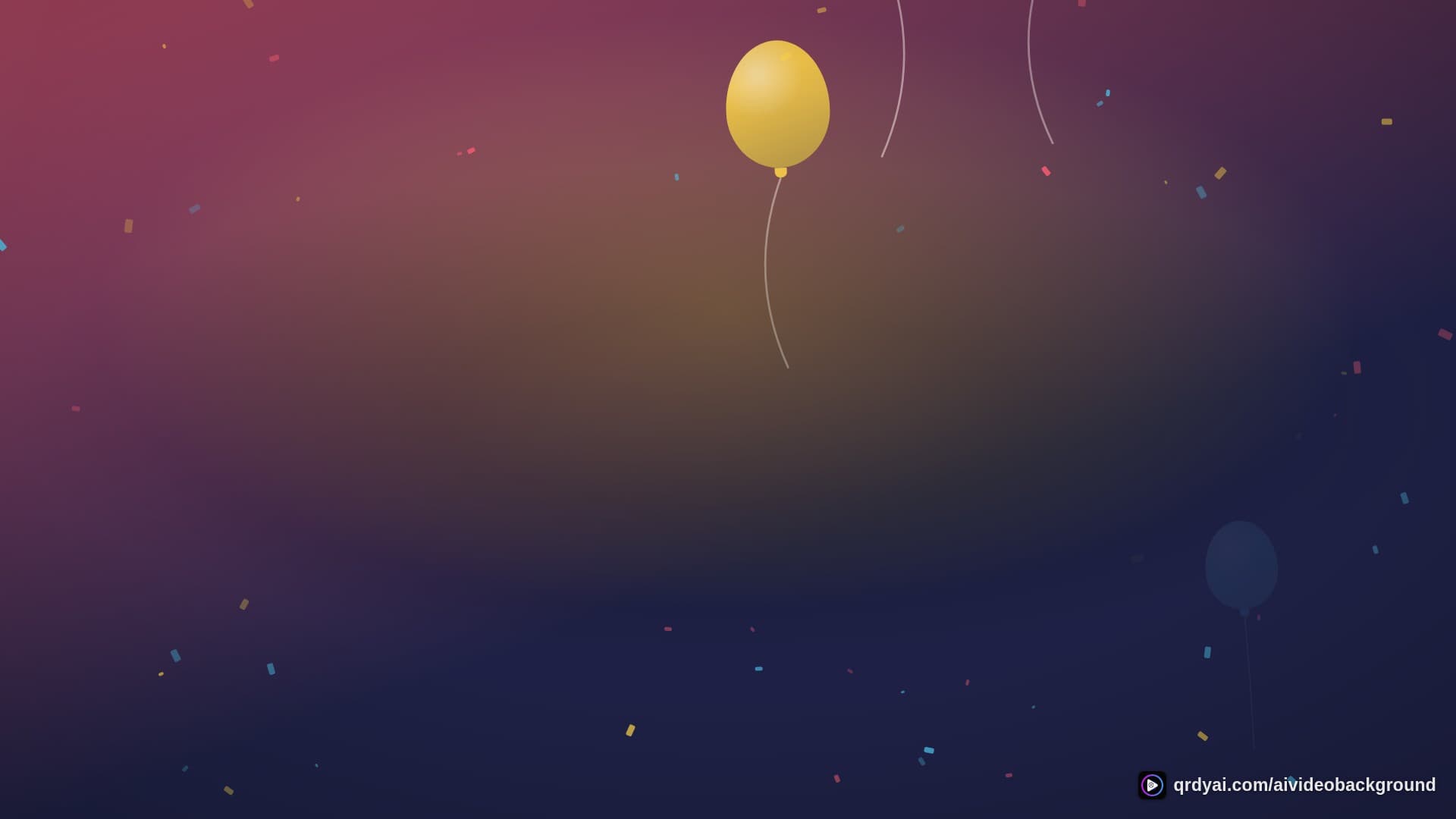 confetti party landscape loop video background preview