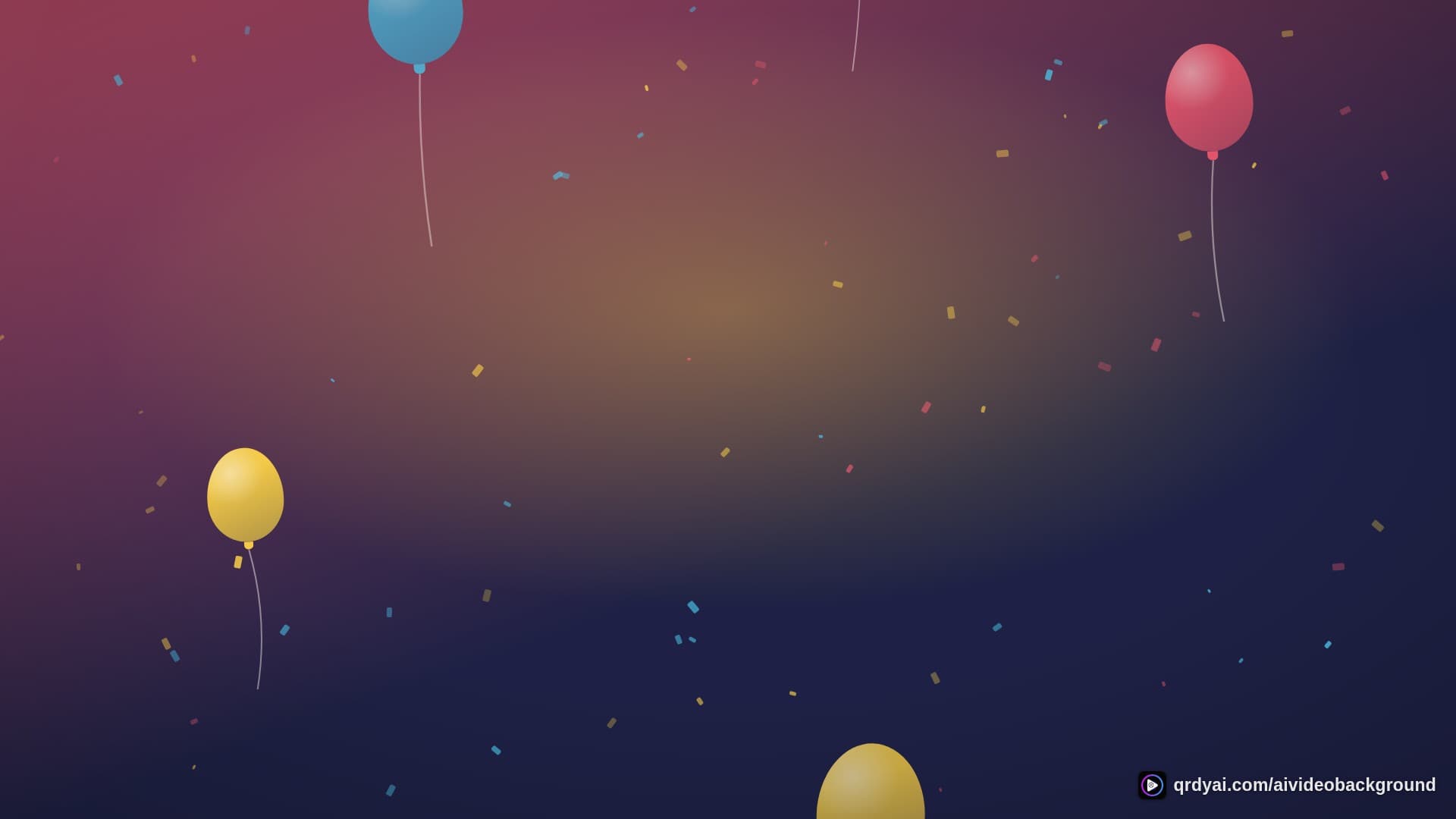 confetti party landscape loop video background preview