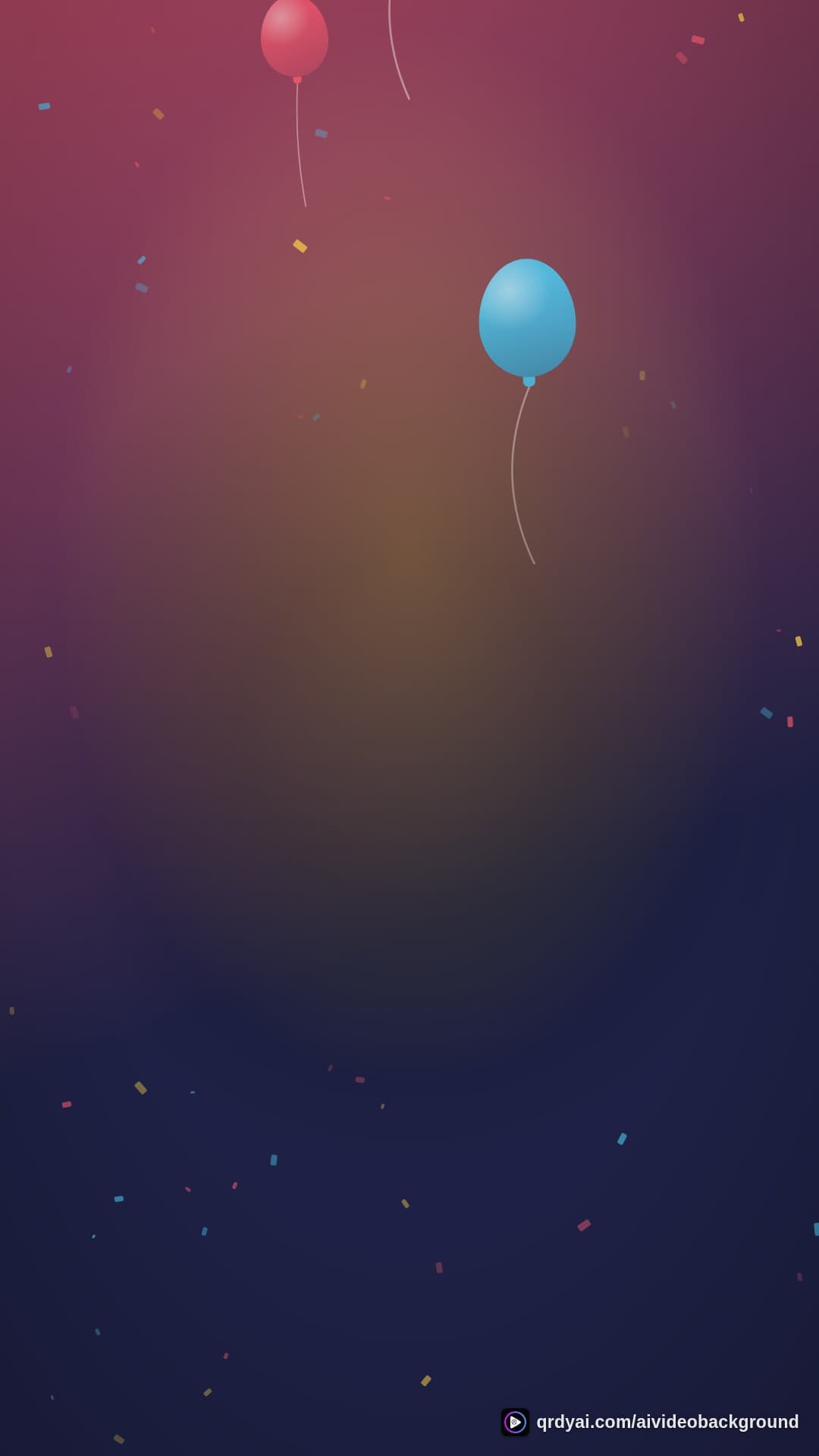 confetti party portrait loop video background preview