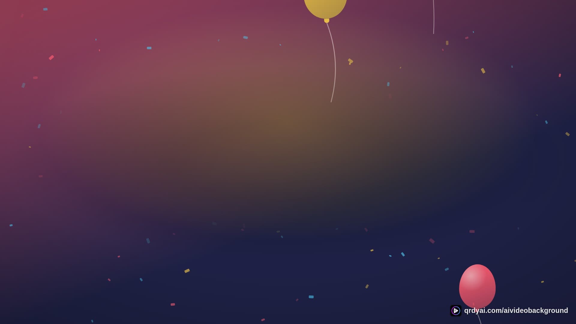 confetti party landscape loop video background preview