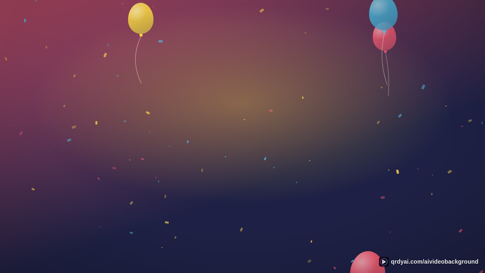 confetti party landscape loop video background preview