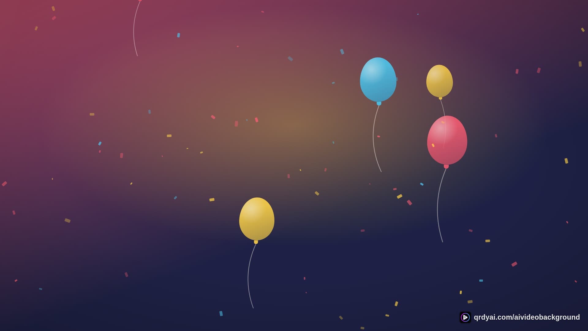 confetti party landscape loop video background preview