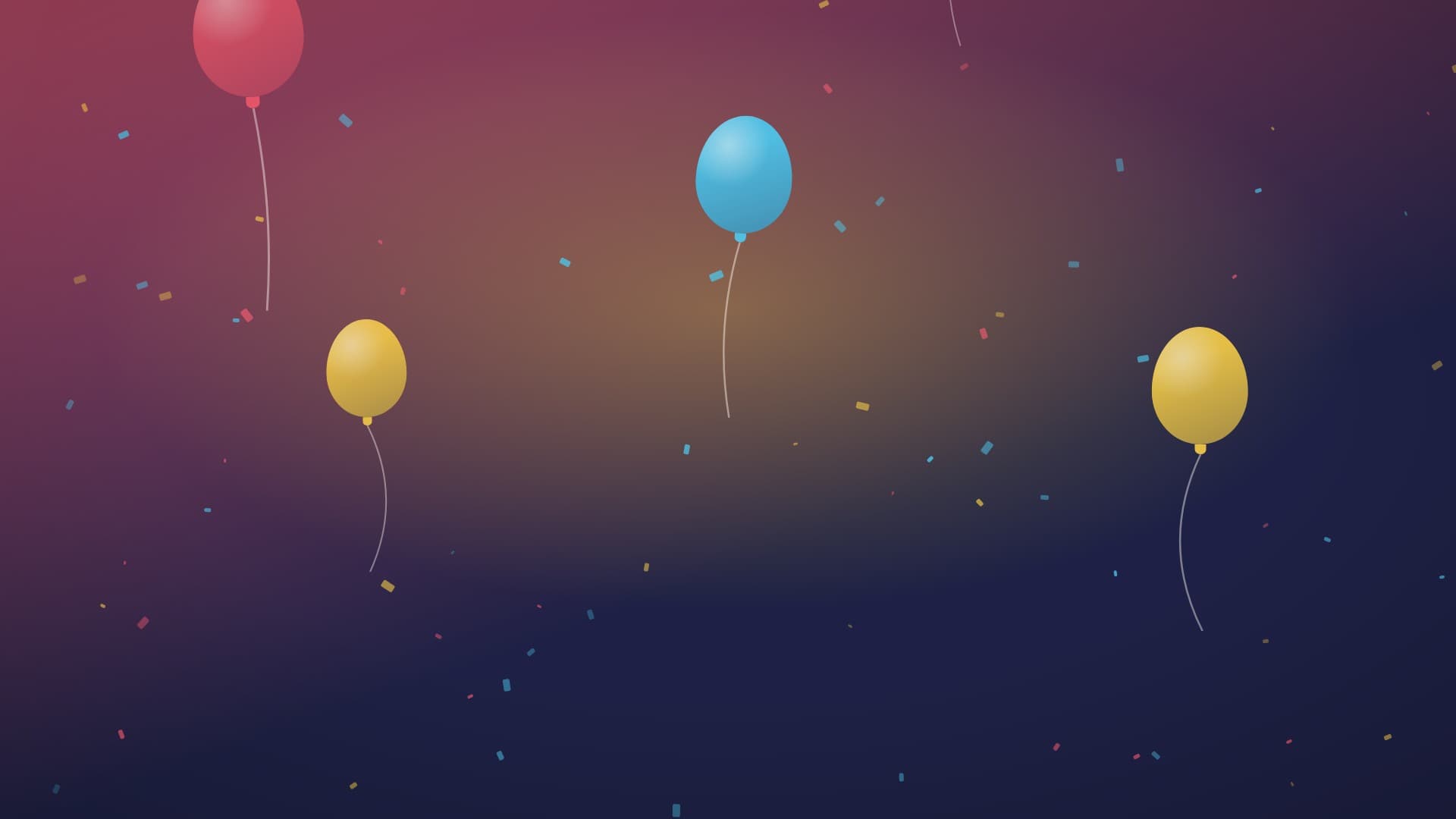 confetti party landscape loop video background preview