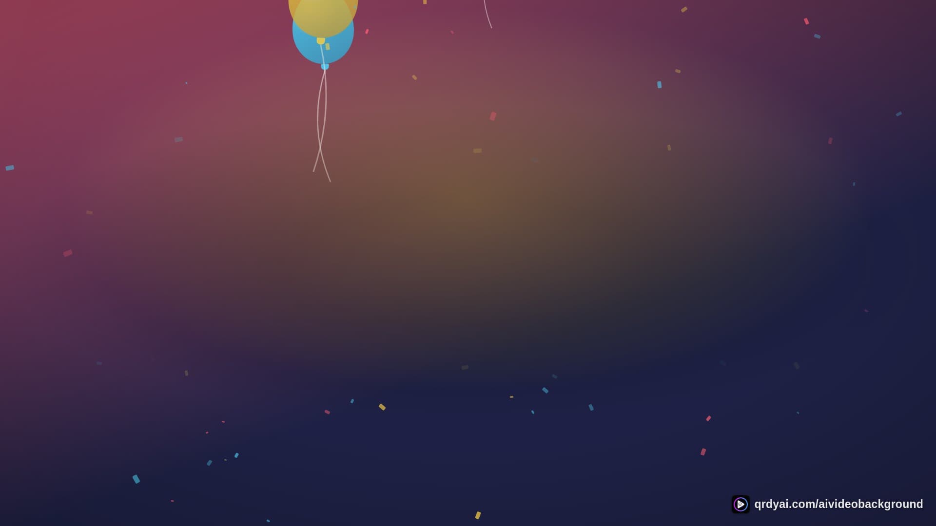 confetti party landscape loop video background preview