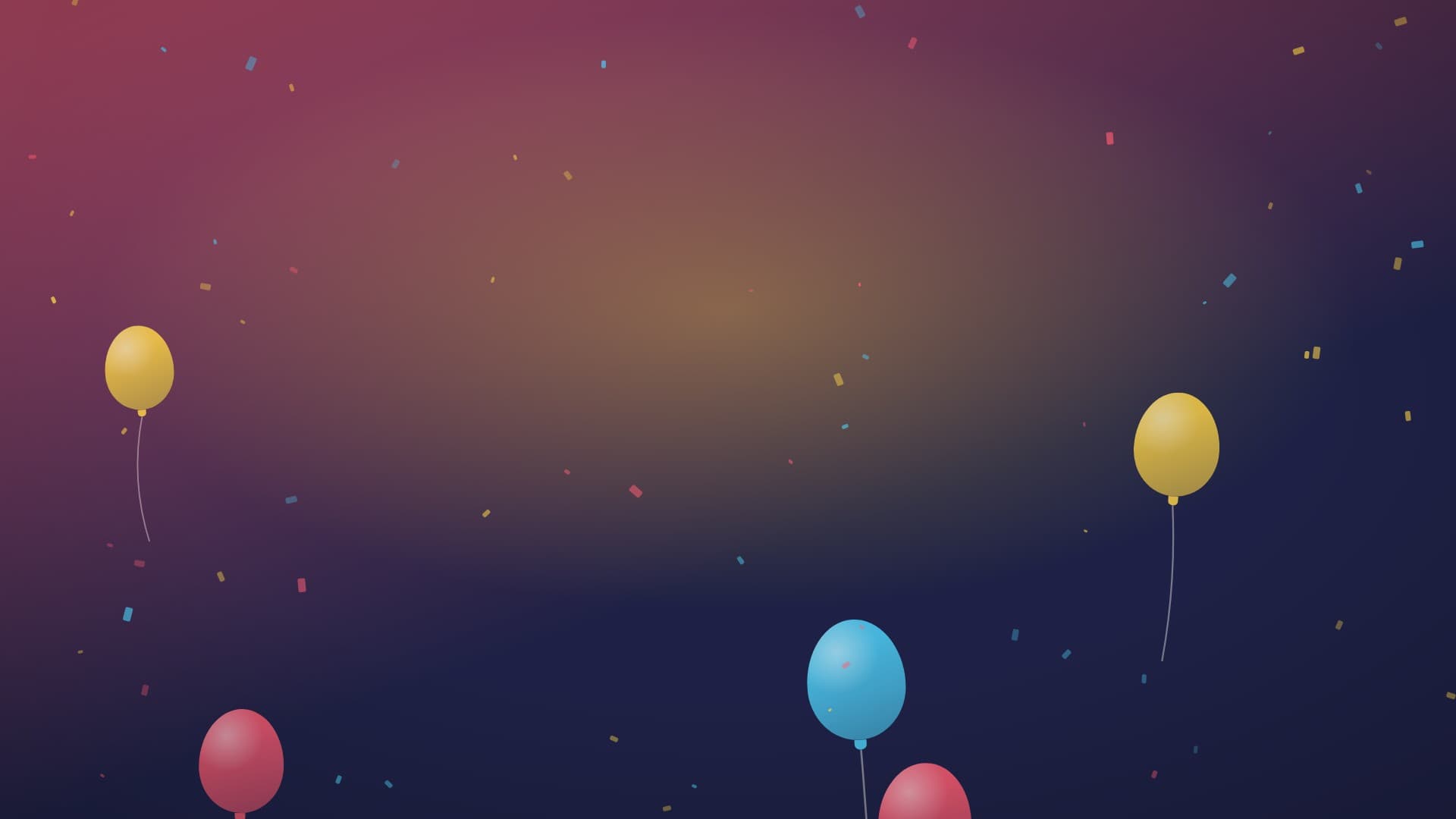 confetti party landscape loop video background preview