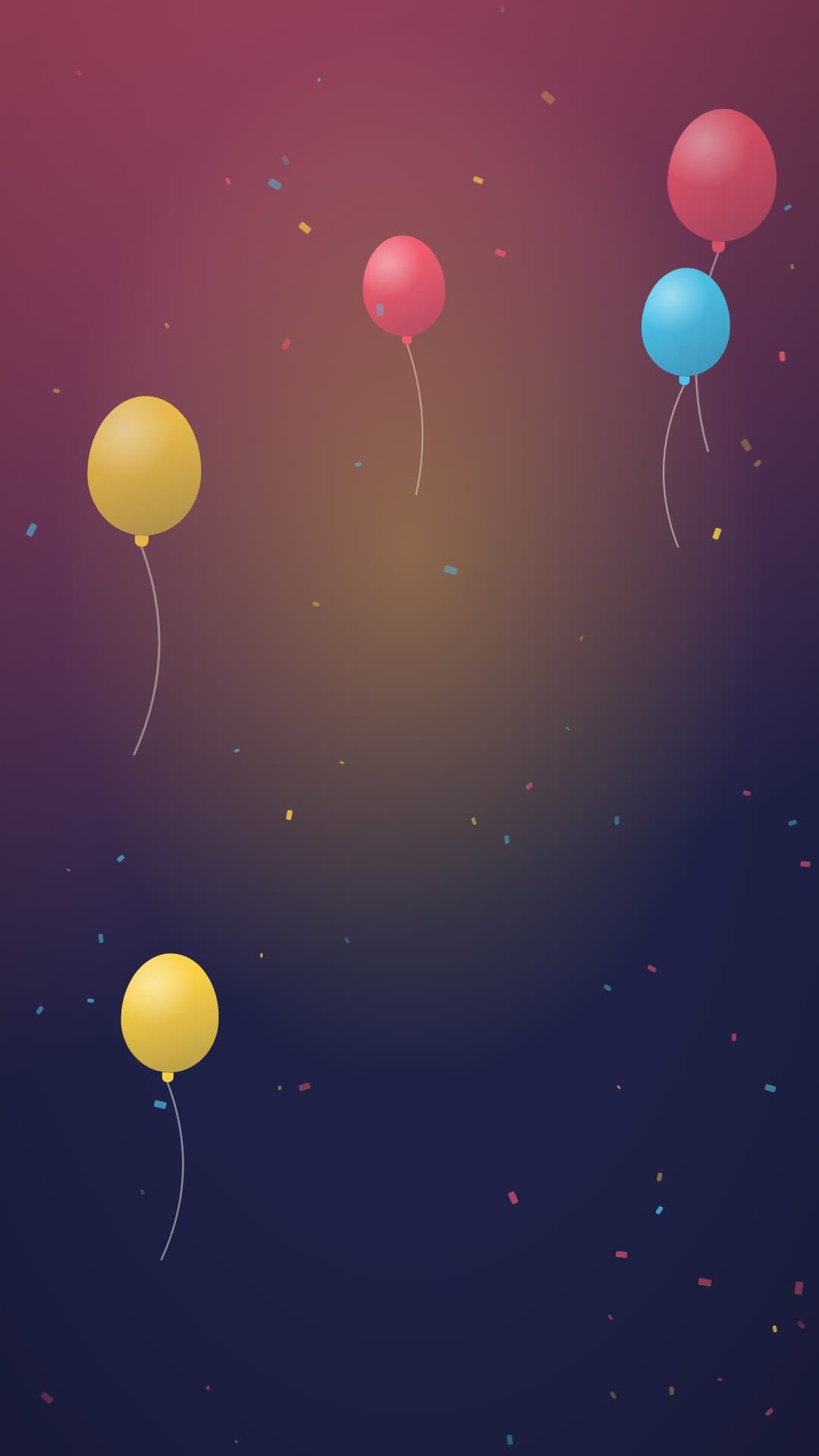confetti party portrait loop video background preview