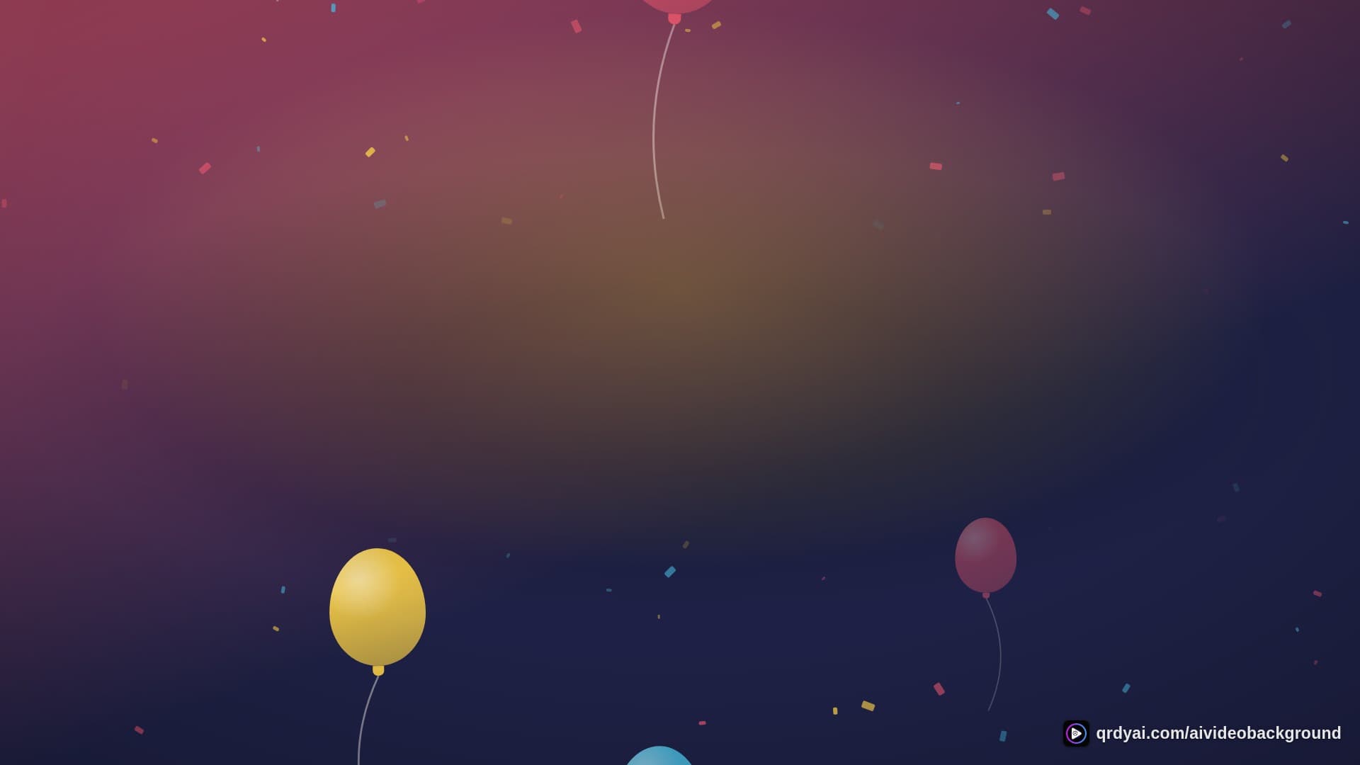 confetti party landscape loop video background preview