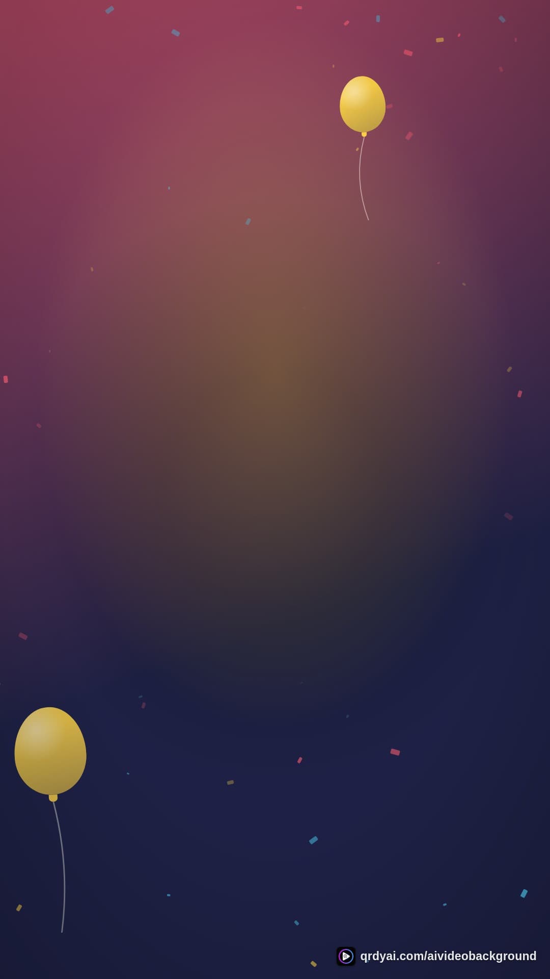 confetti party portrait loop video background preview