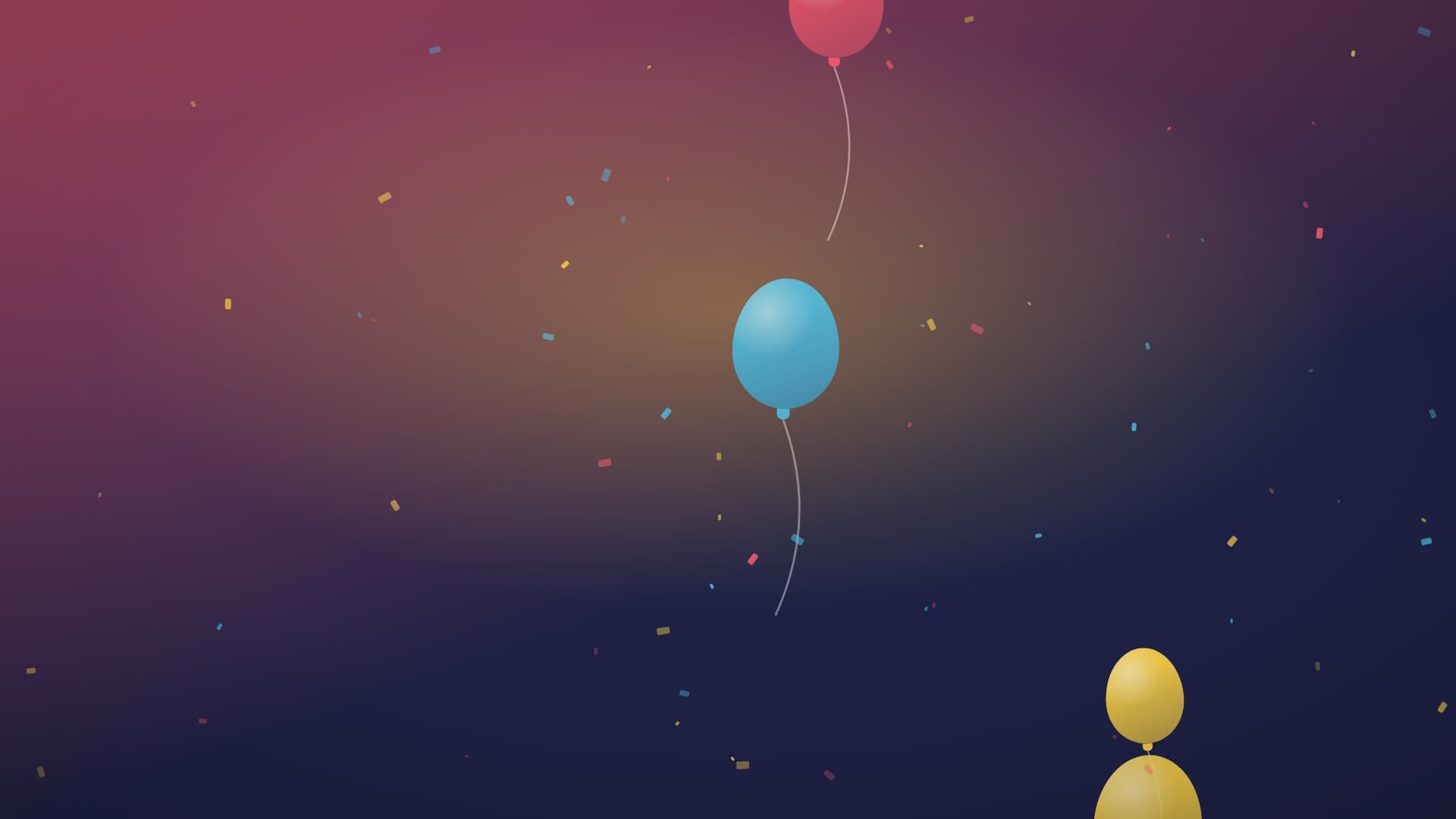 confetti party landscape loop video background preview