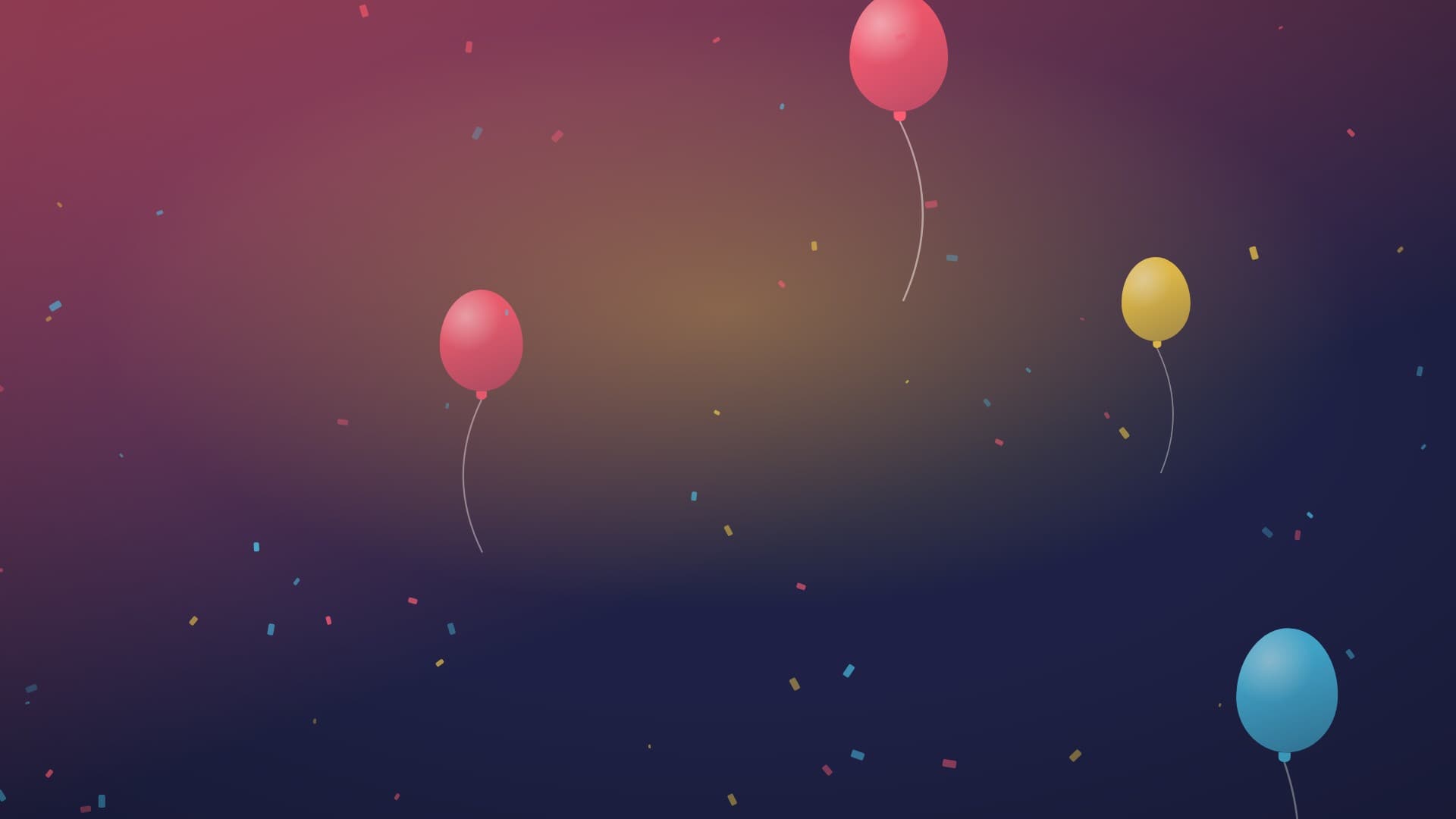 confetti party landscape loop video background preview