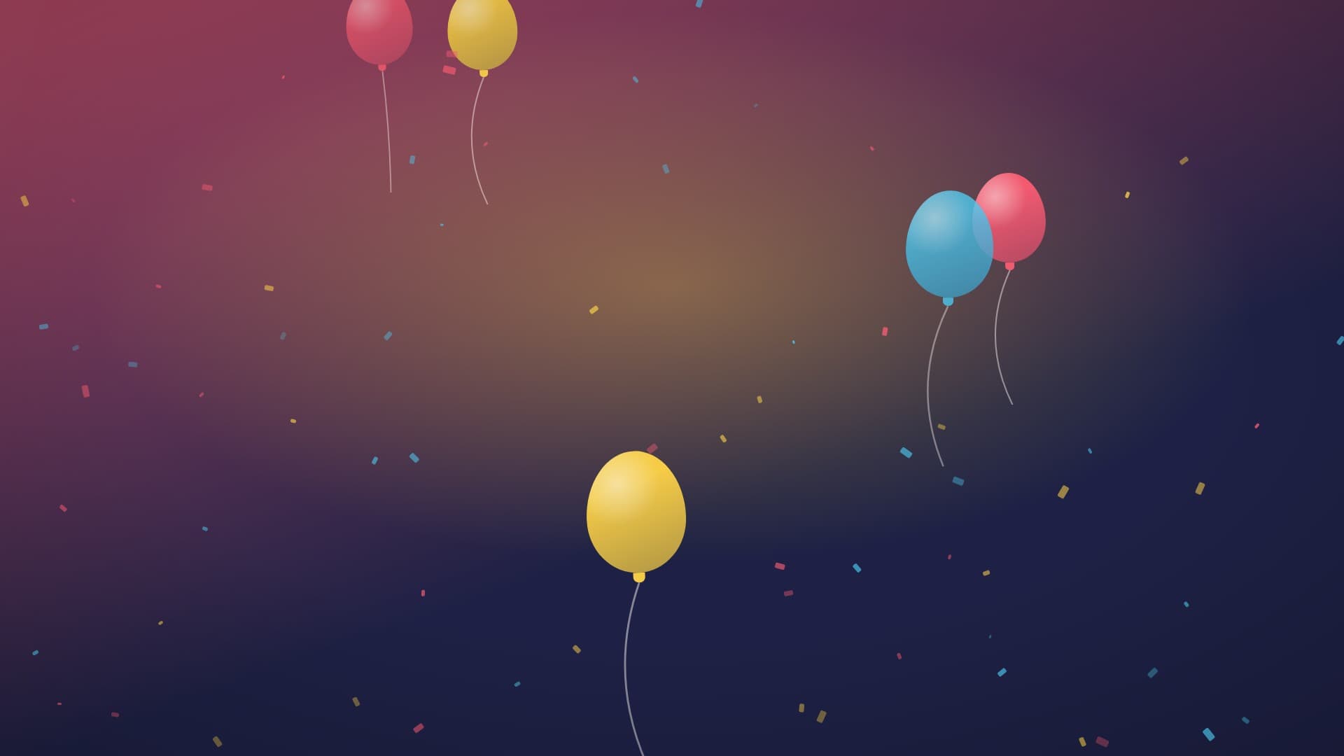 confetti party landscape loop video background preview
