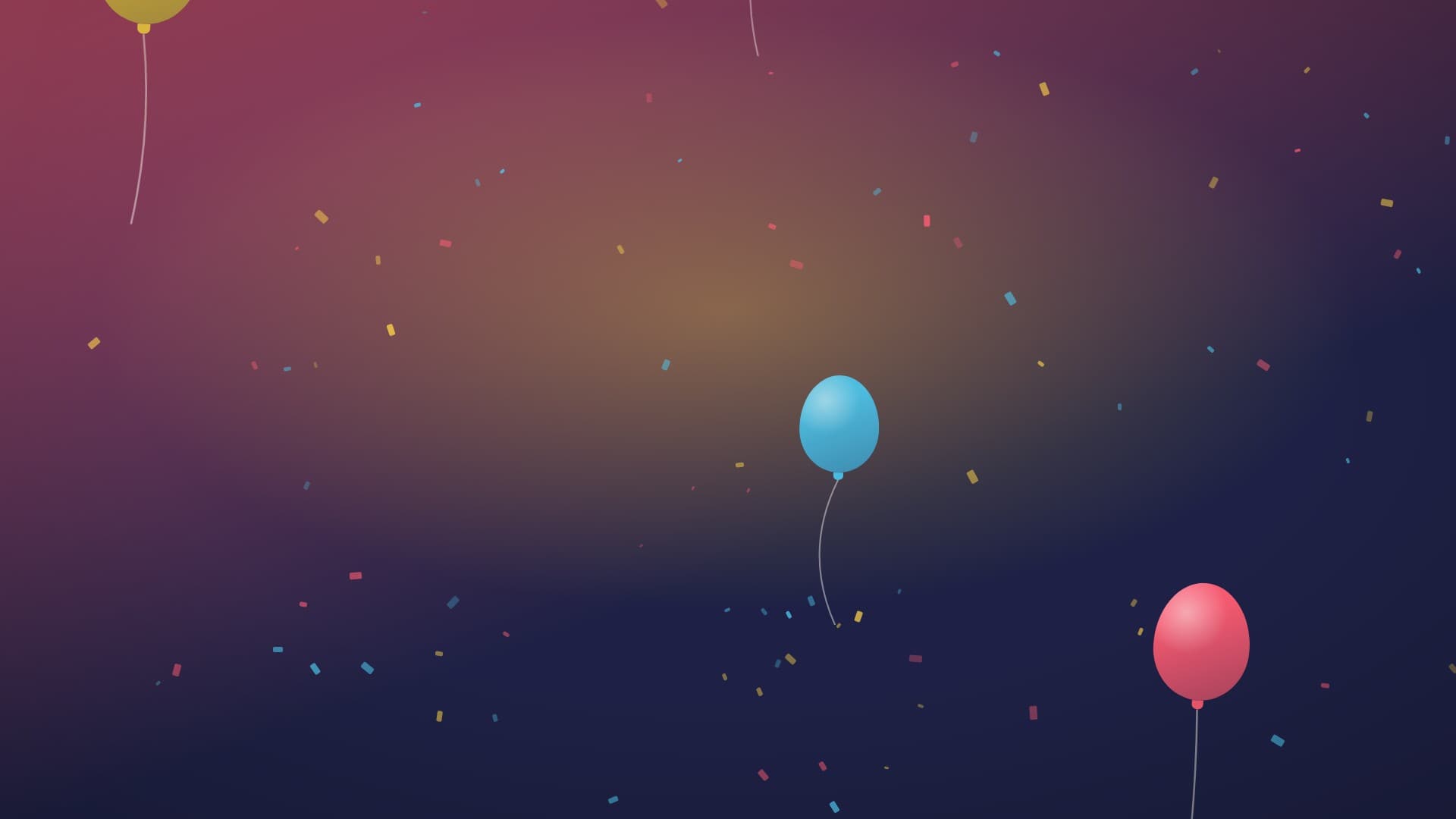 confetti party landscape loop video background preview