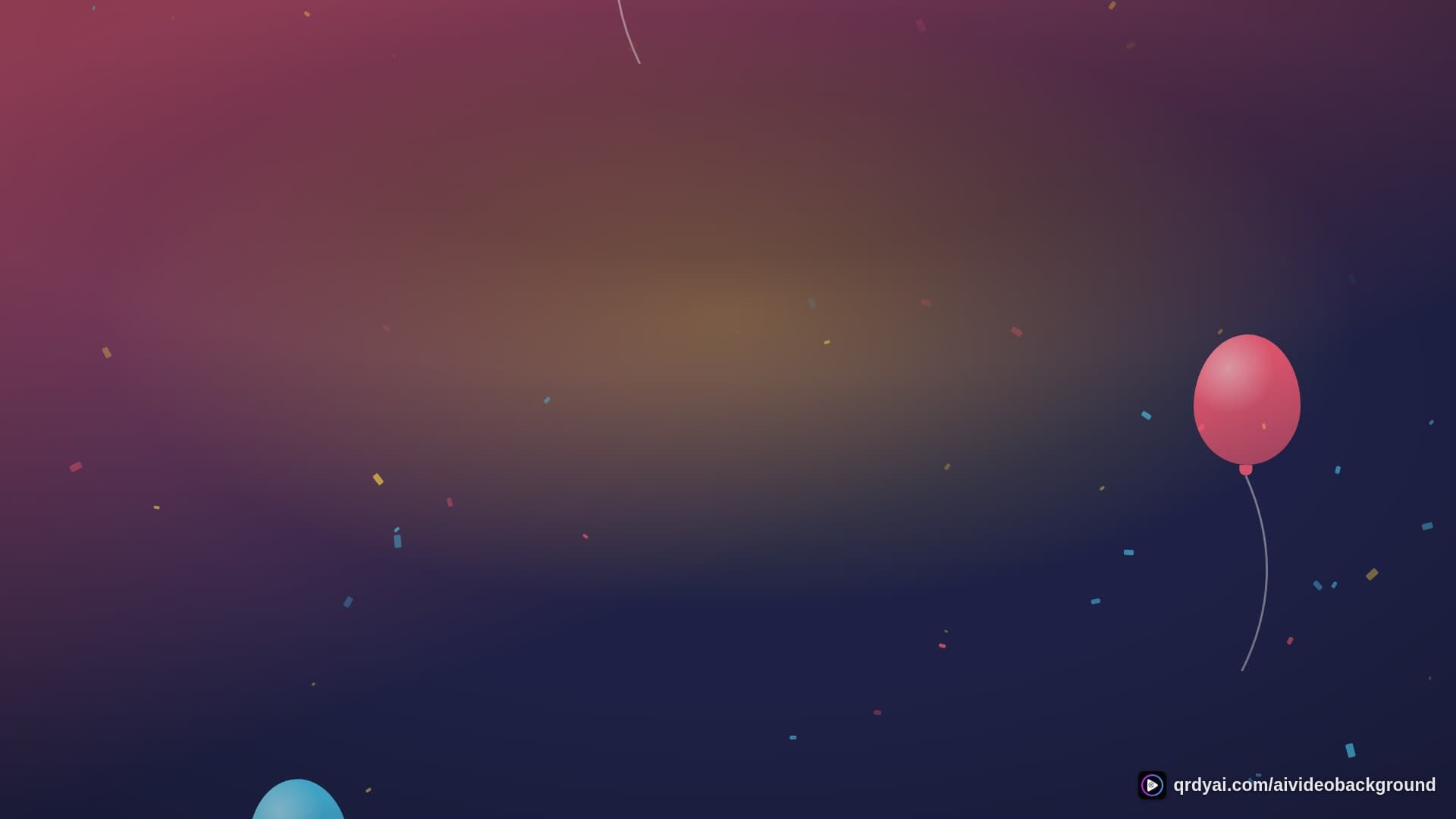 confetti party landscape loop video background preview