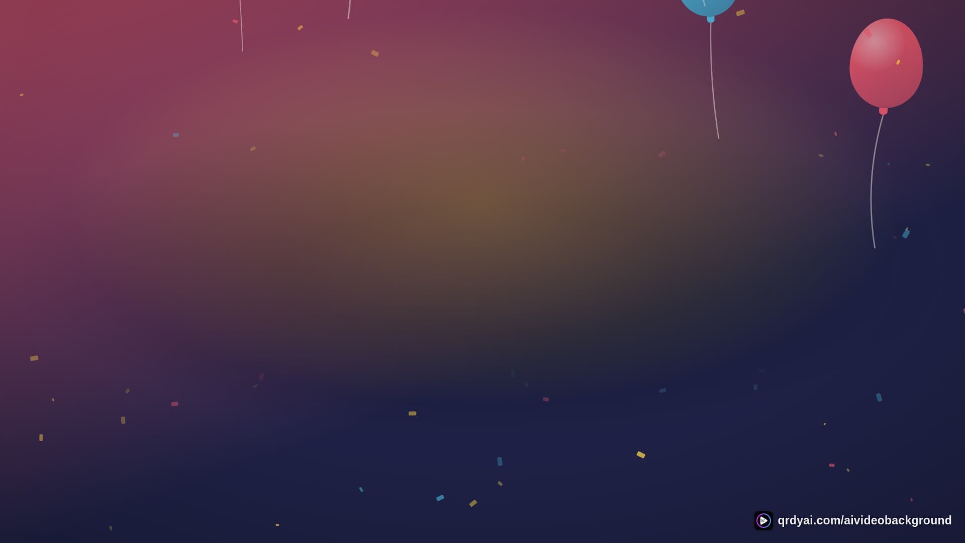 confetti party landscape loop video background preview