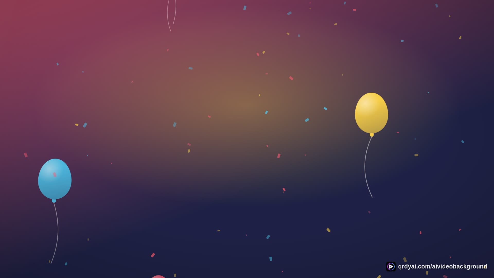 confetti party landscape loop video background preview