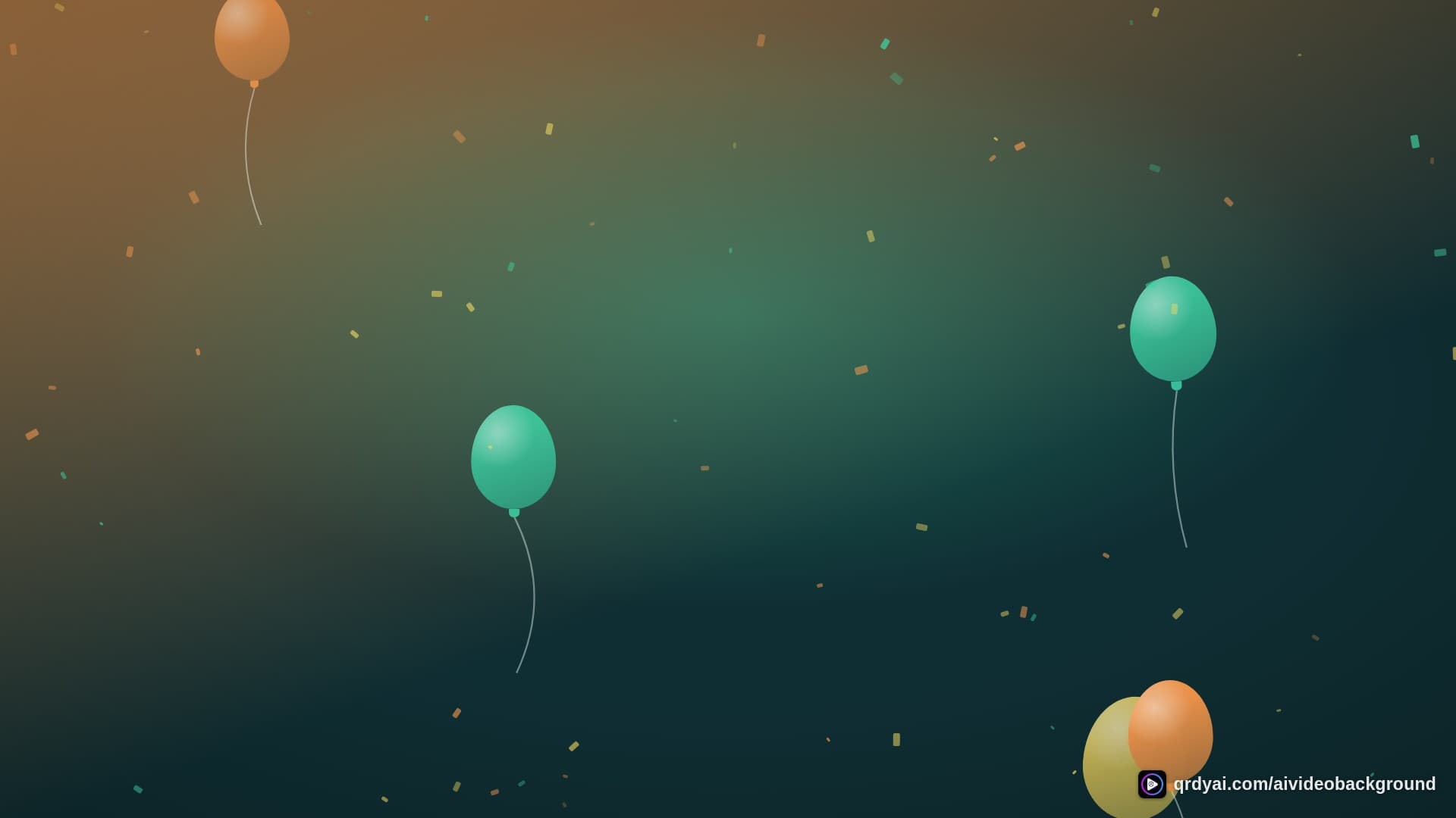 confetti party landscape loop video background preview