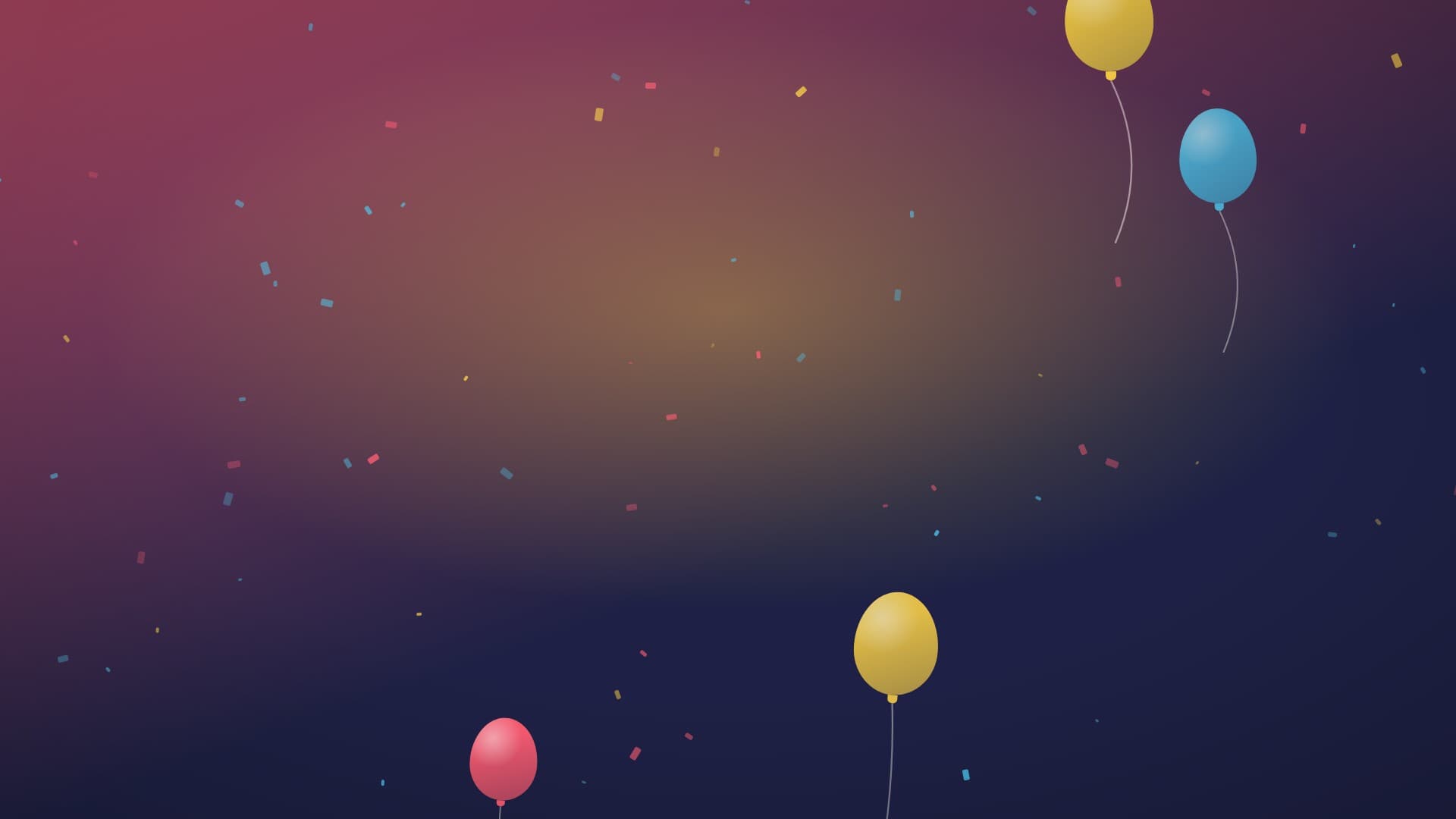 confetti party landscape loop video background preview