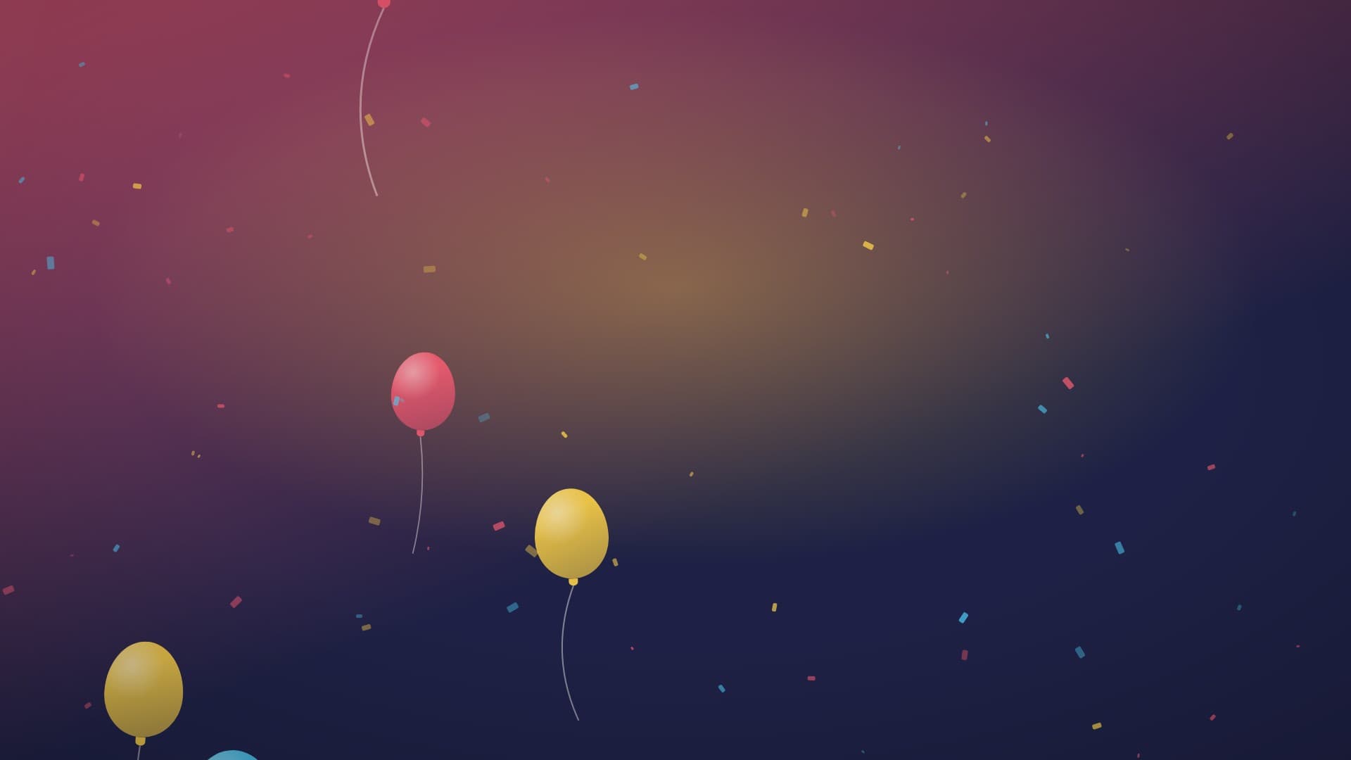 confetti party landscape loop video background preview