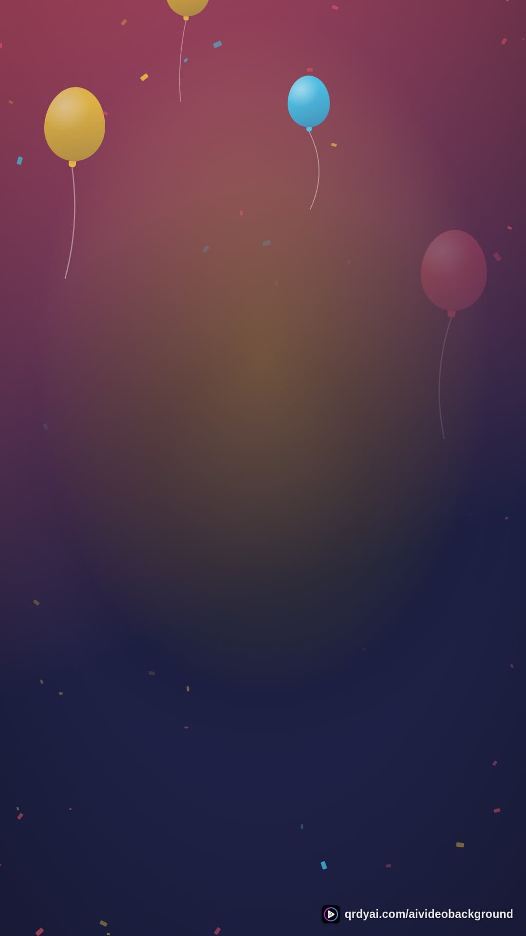 confetti party portrait loop video background preview