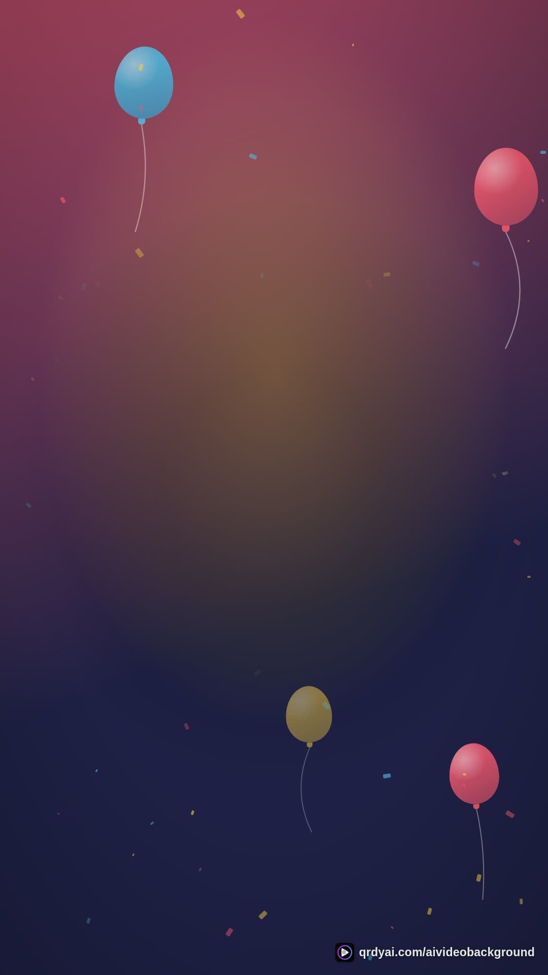confetti party portrait loop video background preview