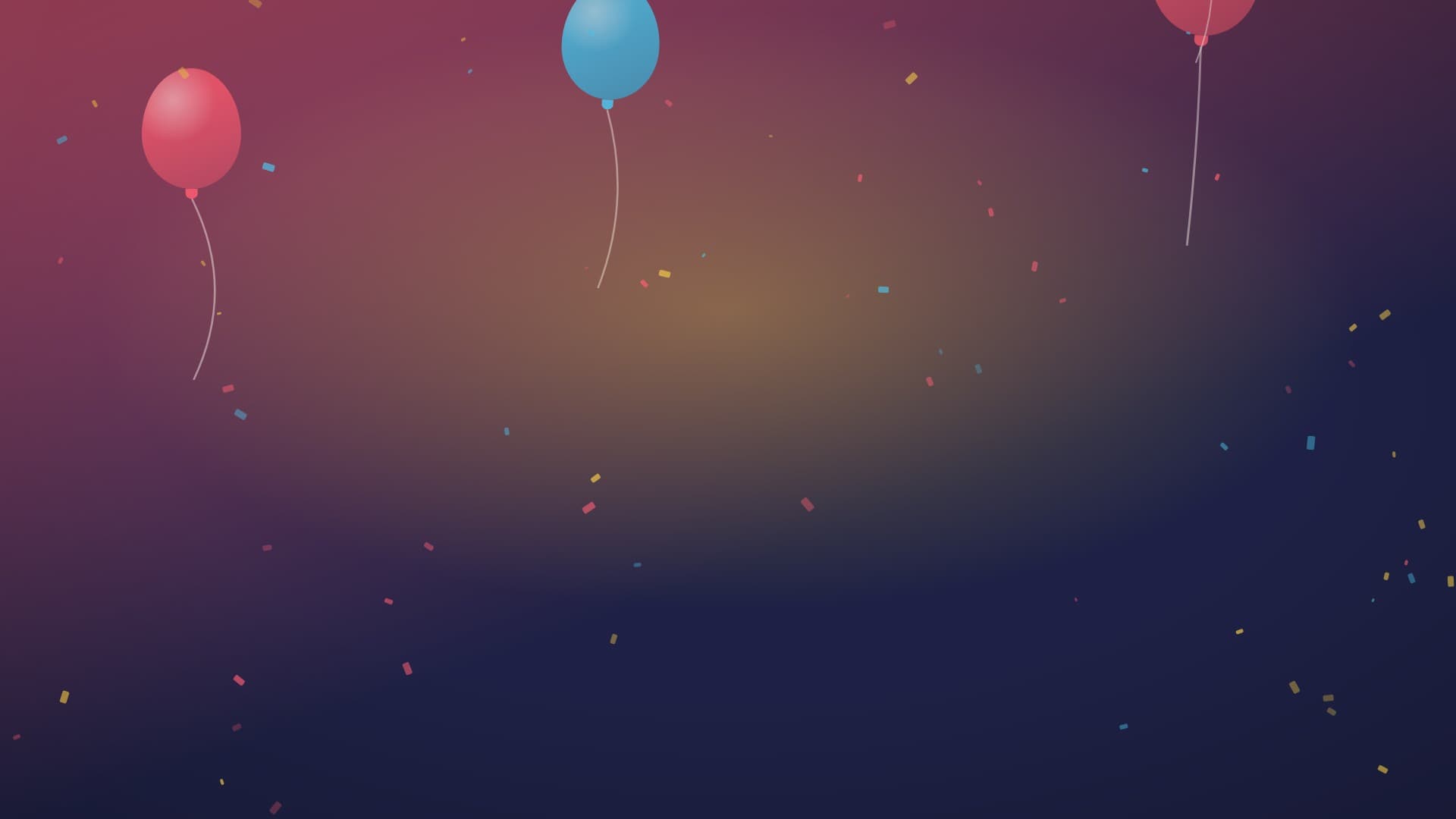 confetti party landscape loop video background preview
