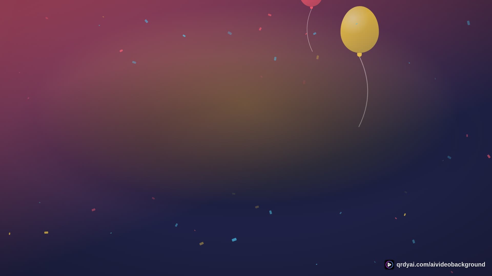 confetti party landscape loop video background preview
