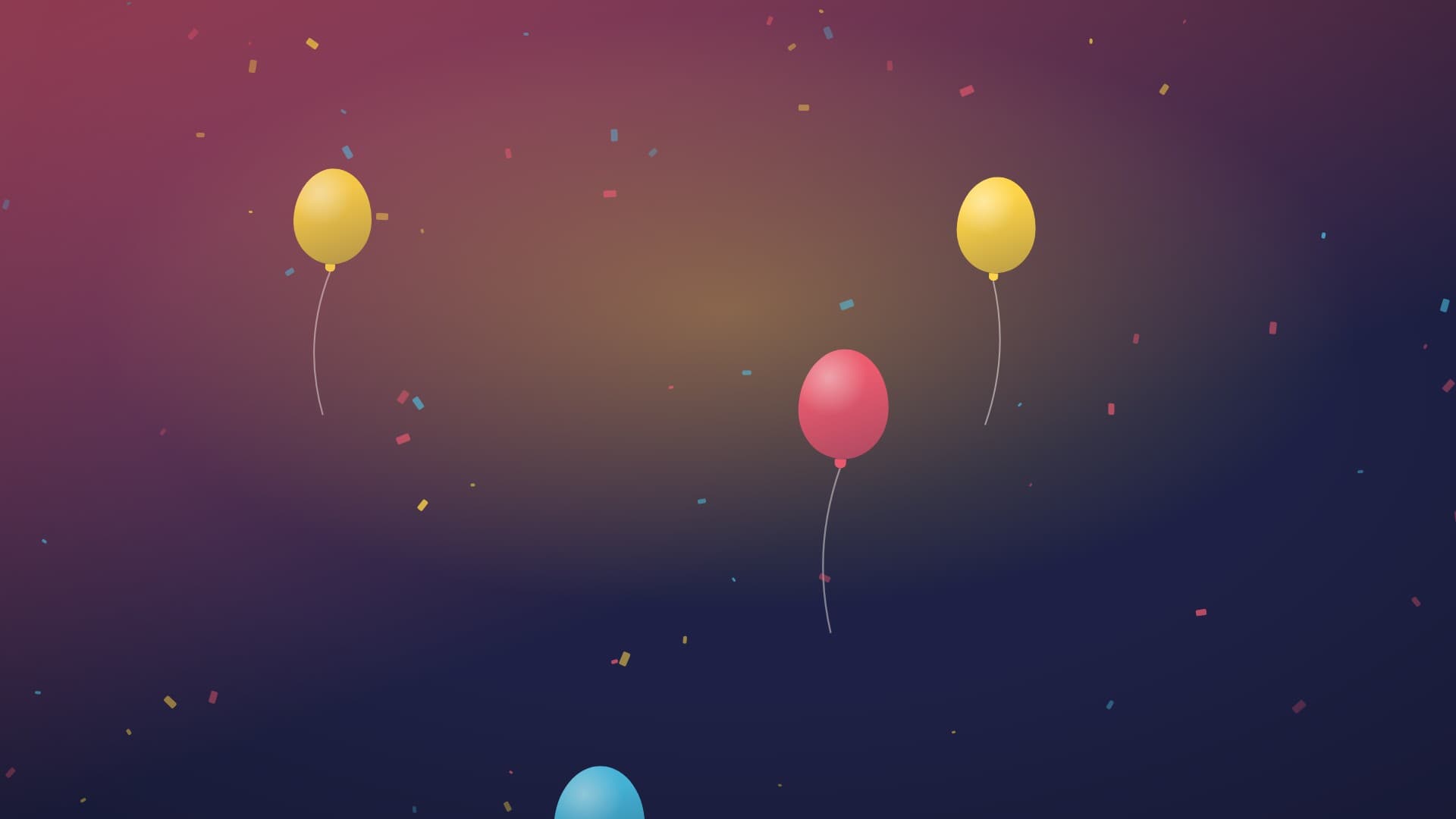 confetti party landscape loop video background preview