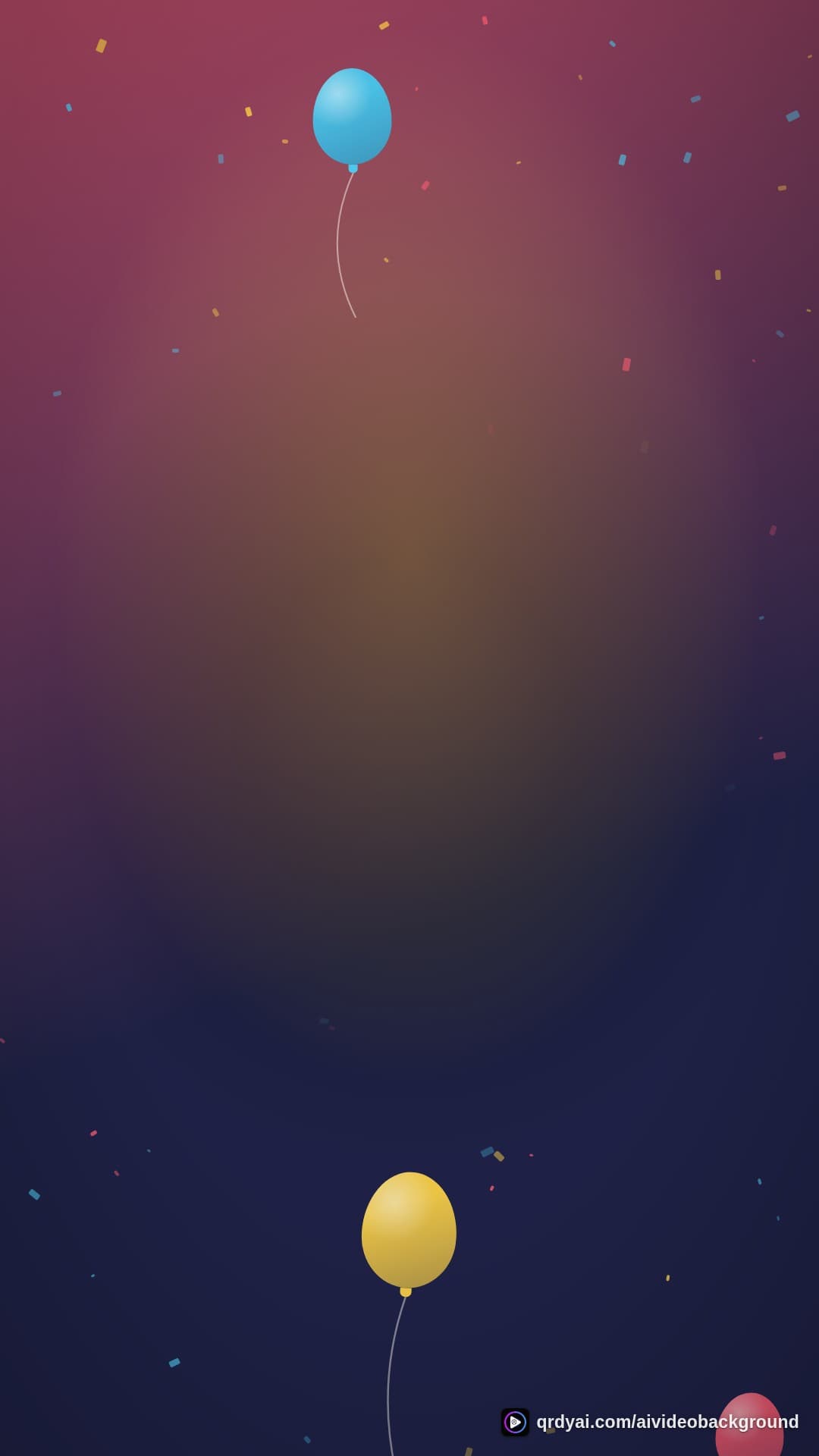confetti party portrait loop video background preview