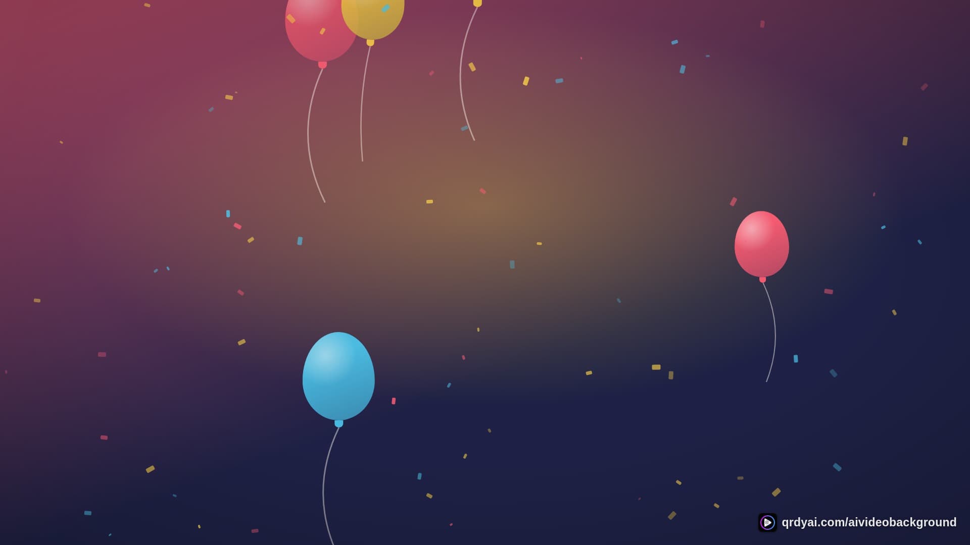 confetti party landscape loop video background preview