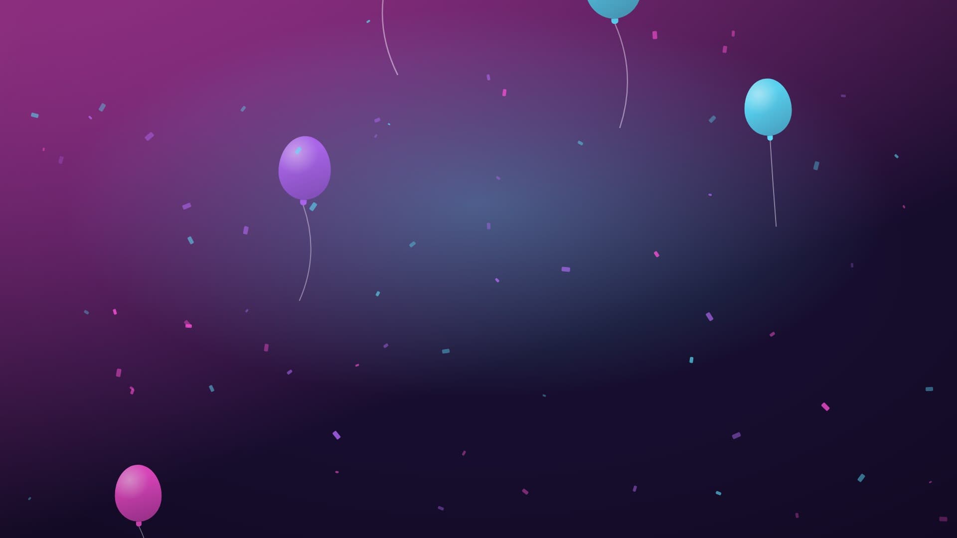 confetti party landscape loop video background preview