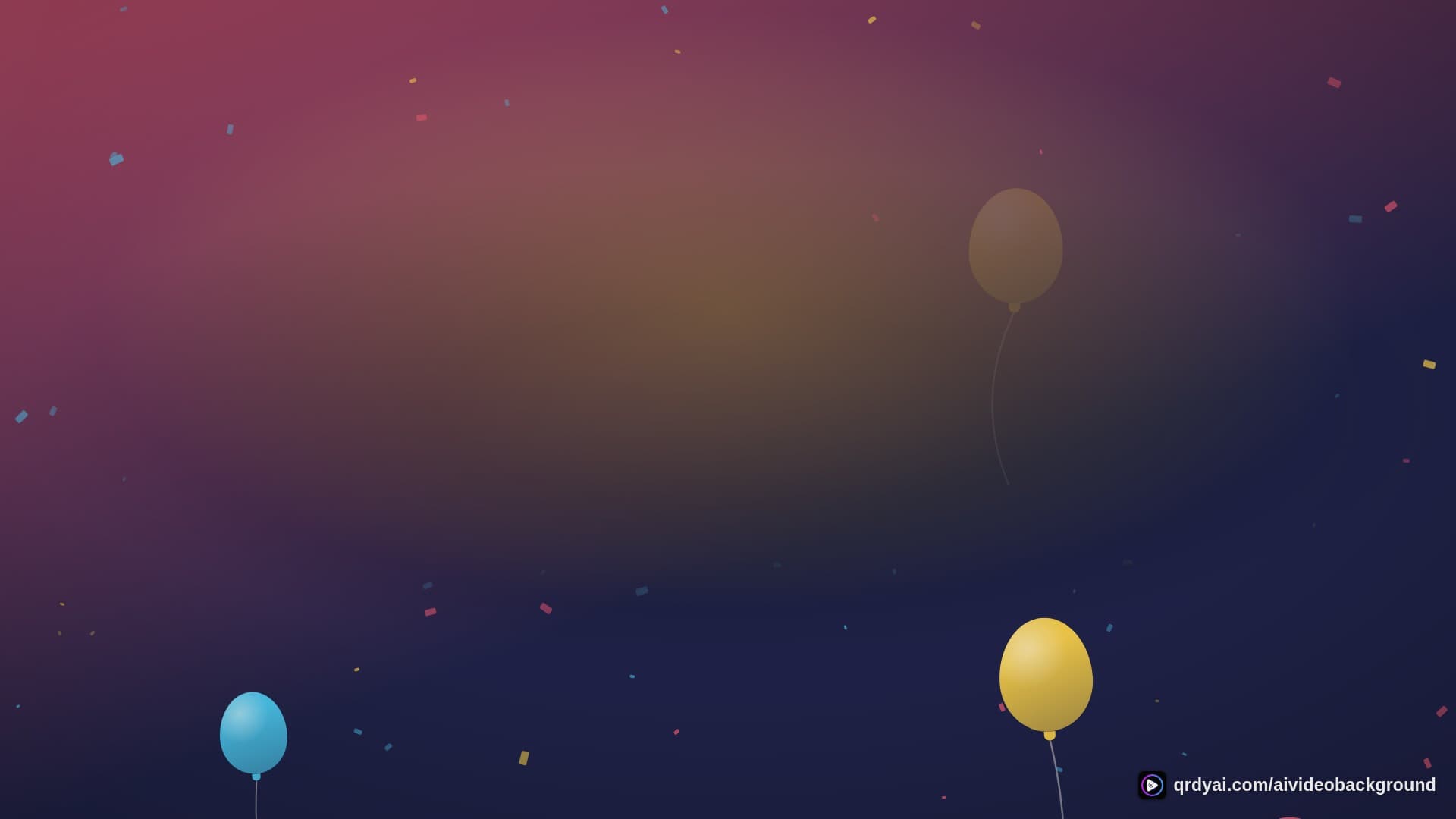 confetti party landscape loop video background preview