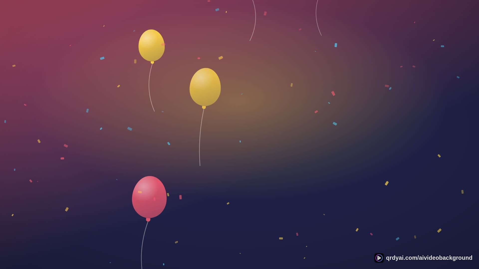 confetti party landscape loop video background preview