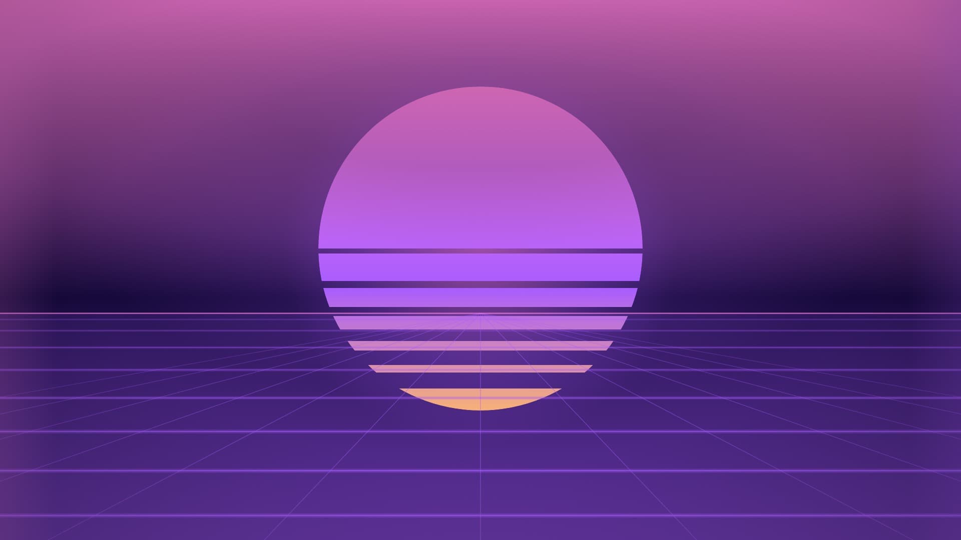 retro sunset drive landscape loop video background preview