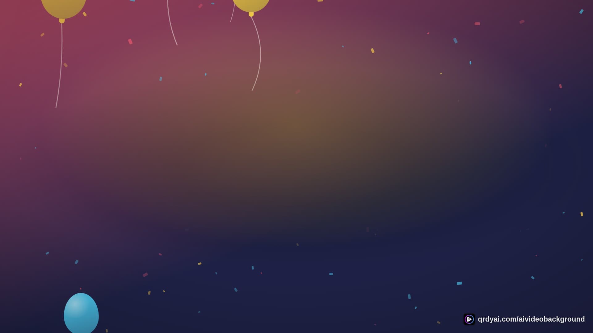 confetti party landscape loop video background preview