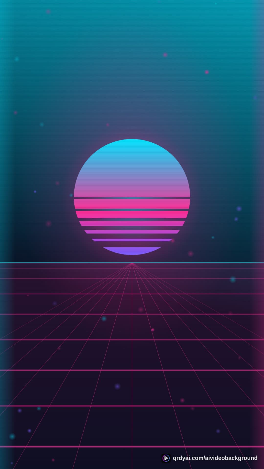 retro night rush portrait loop video background preview