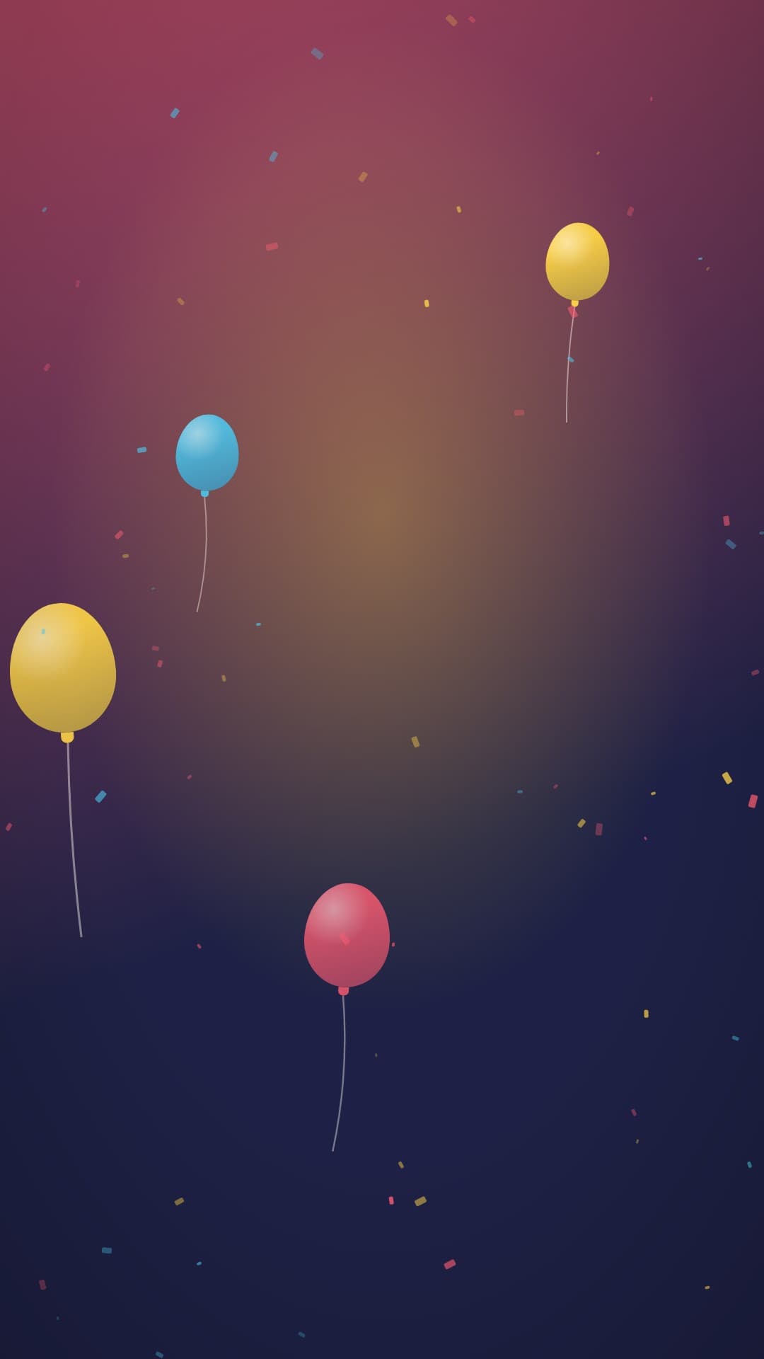 confetti party portrait loop video background preview