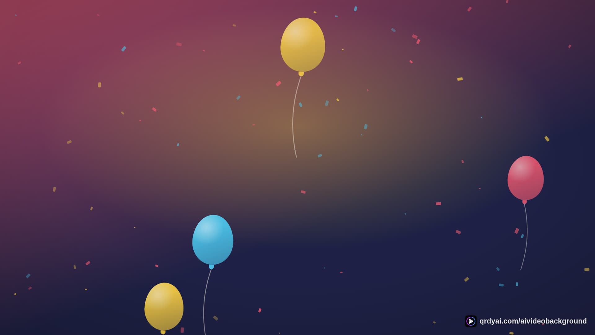 confetti party landscape loop video background preview