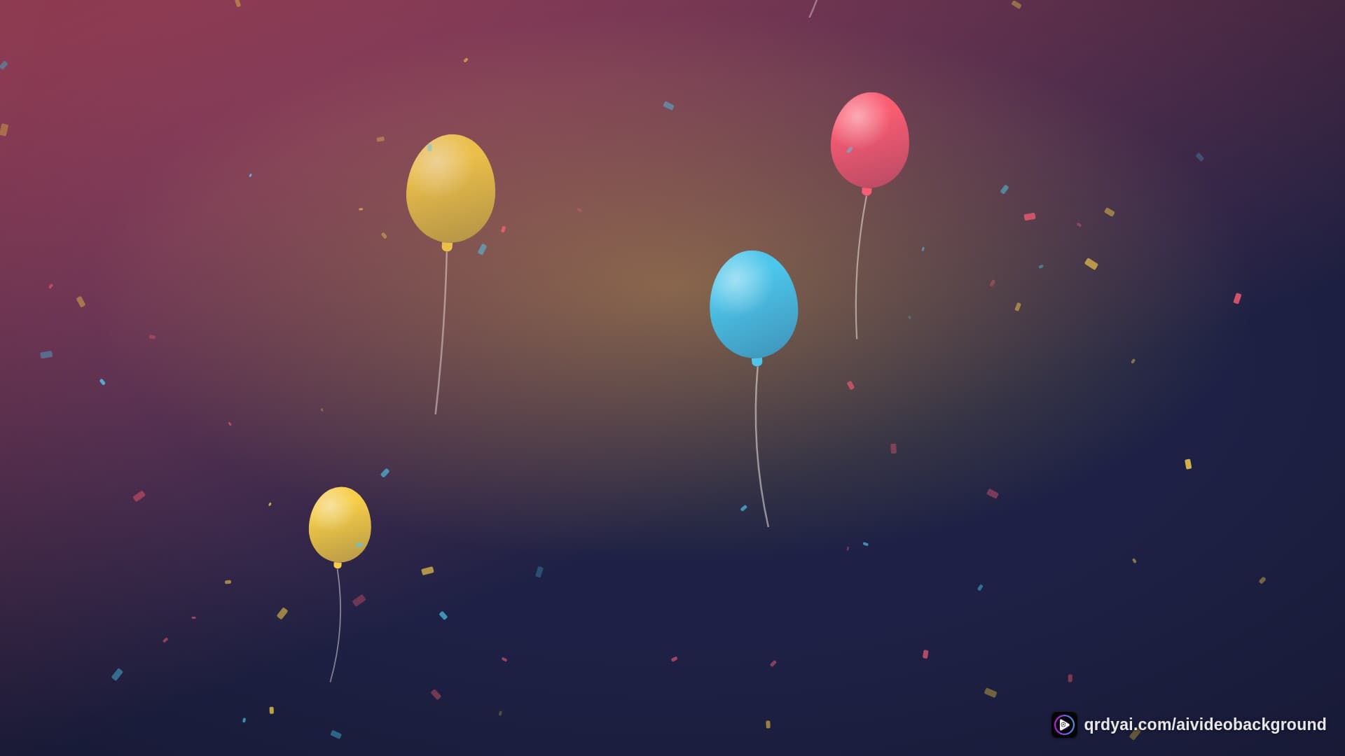 confetti party landscape loop video background preview