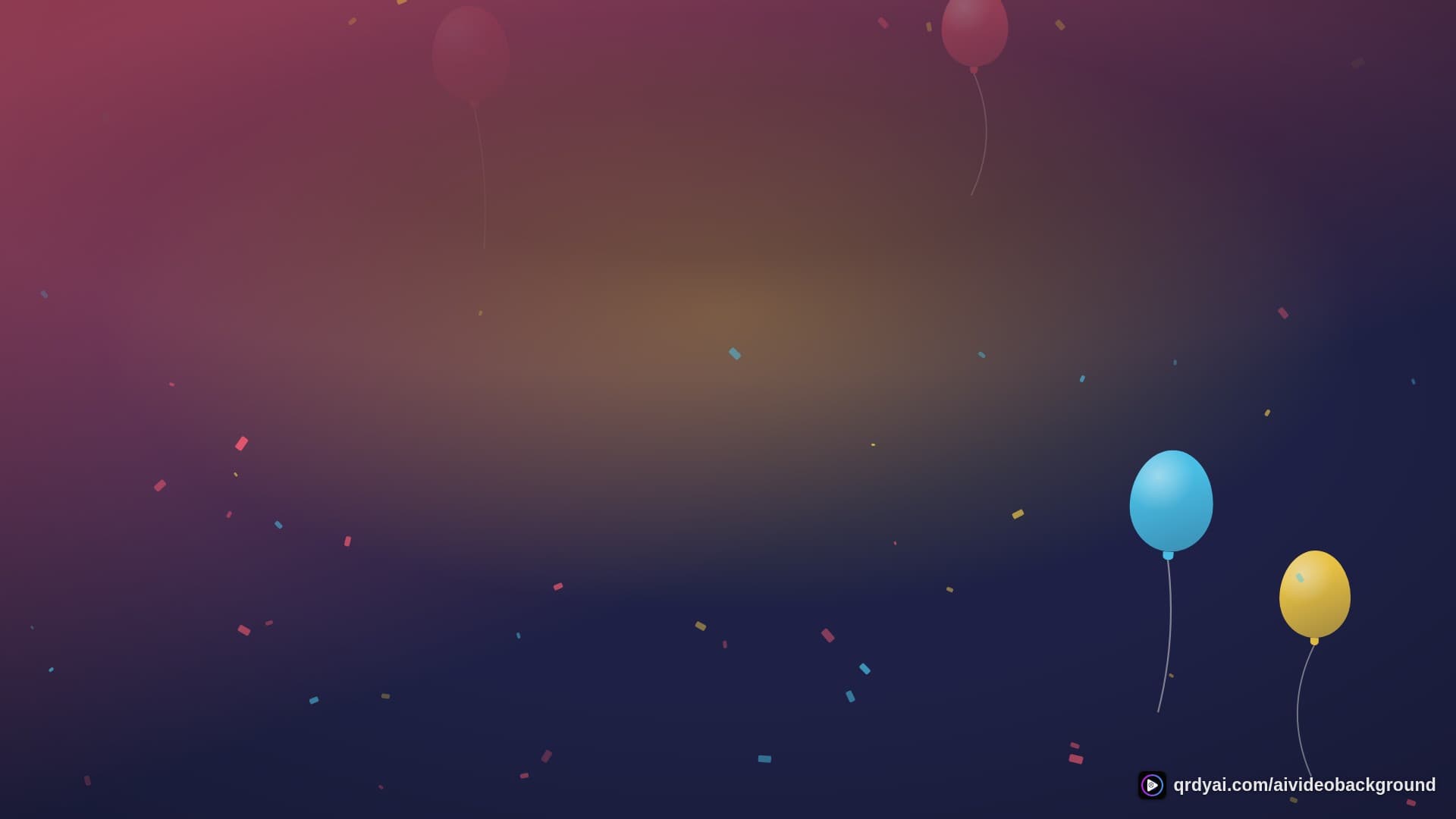 confetti party landscape loop video background preview