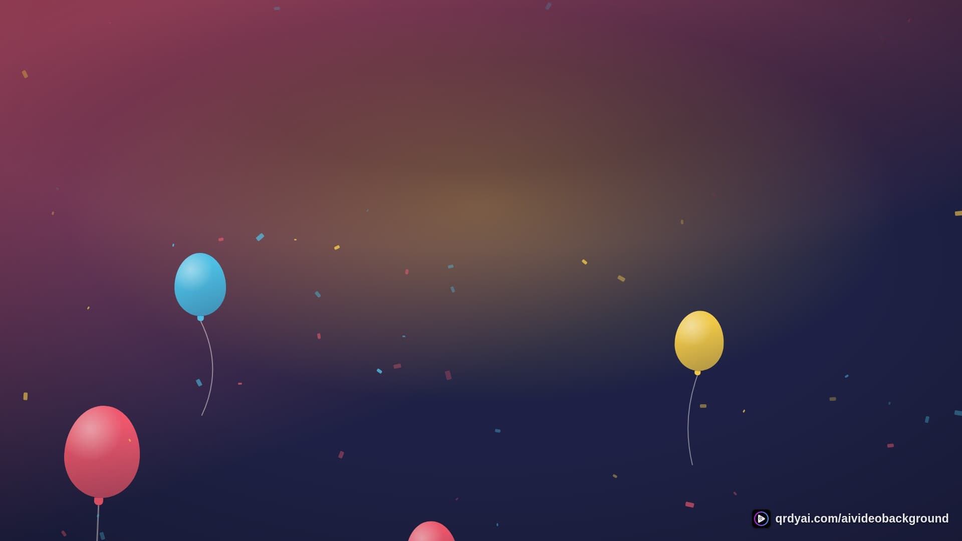confetti party landscape loop video background preview