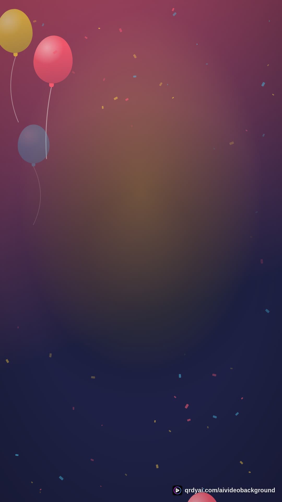 confetti party portrait loop video background preview