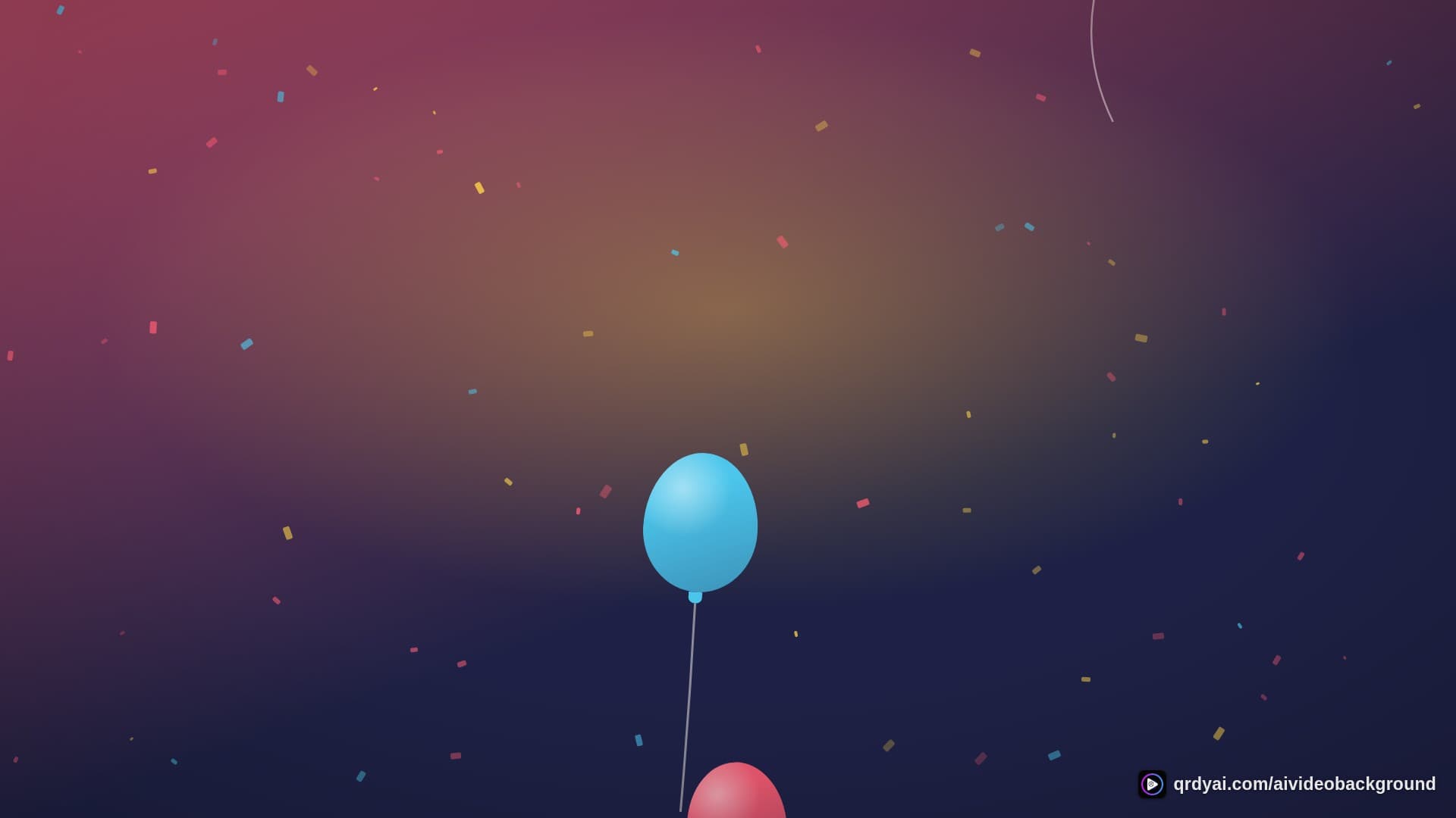 confetti party landscape loop video background preview