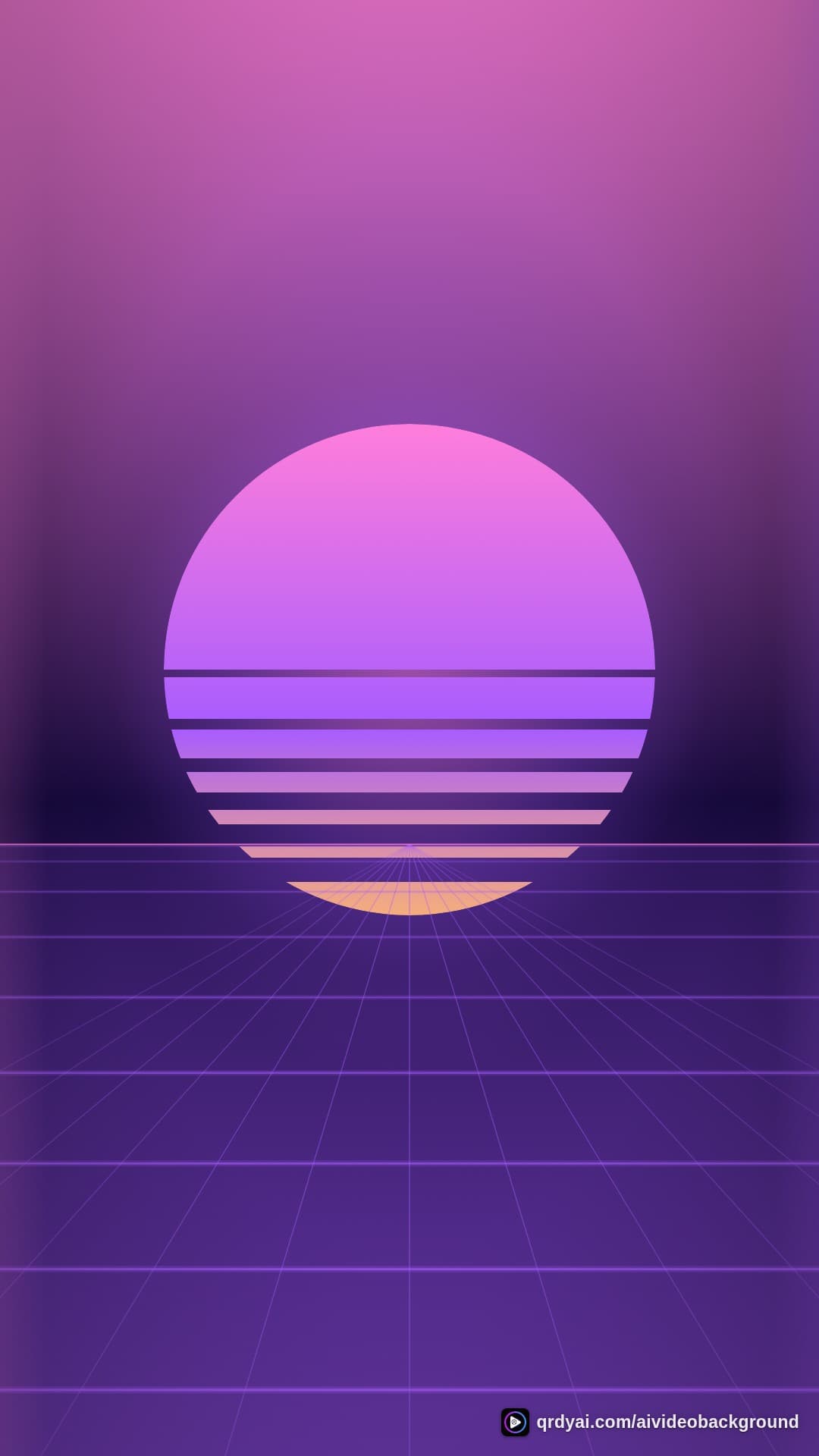 retro sunset drive portrait loop video background preview
