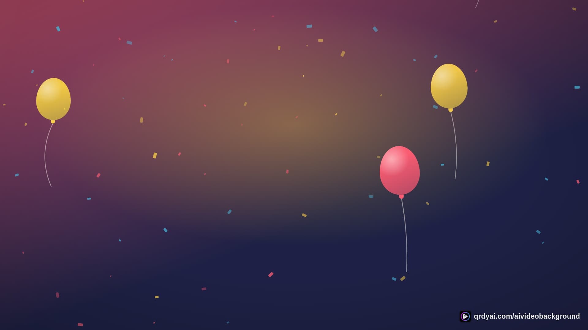 confetti party landscape loop video background preview