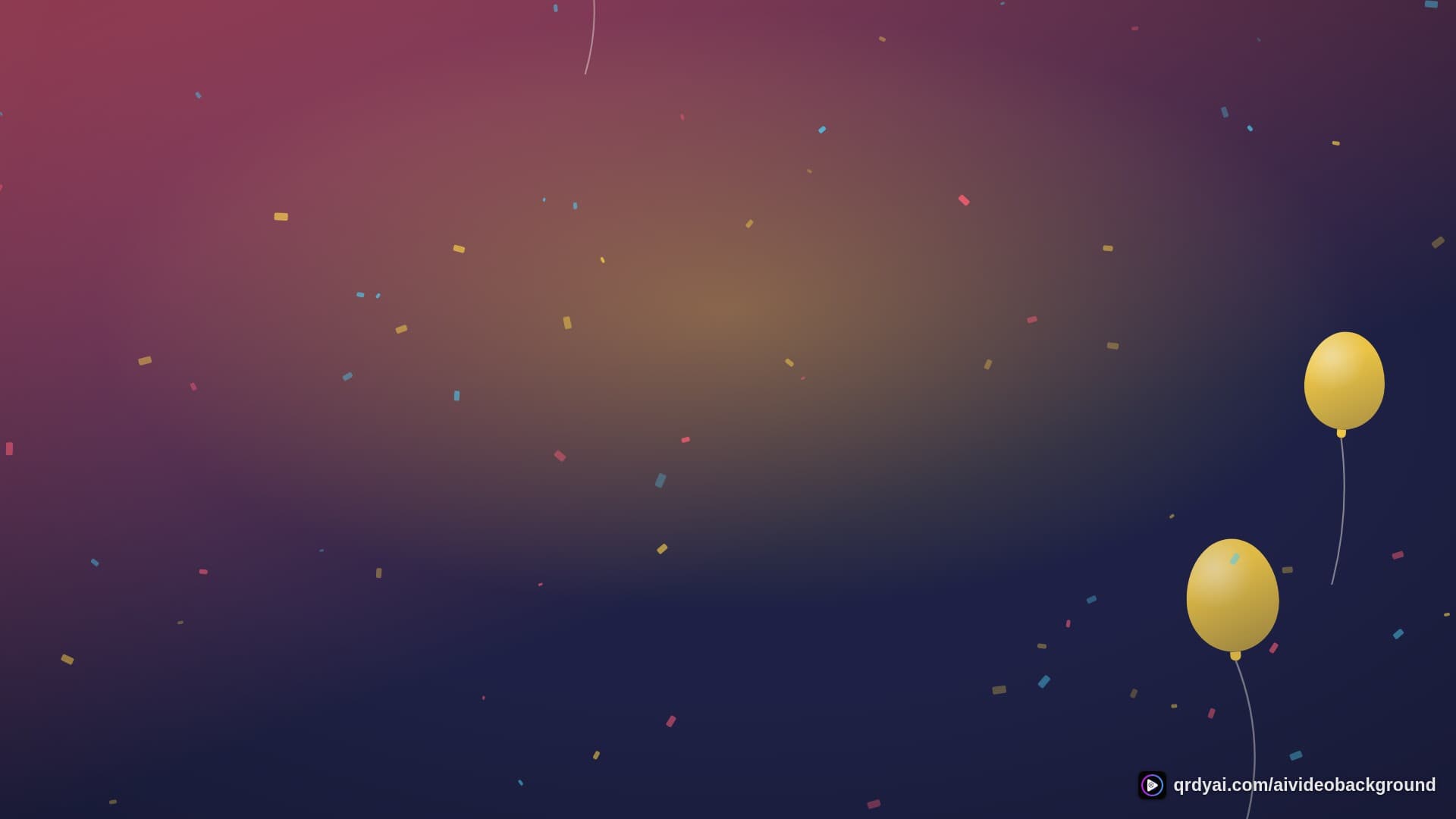 confetti party landscape loop video background preview