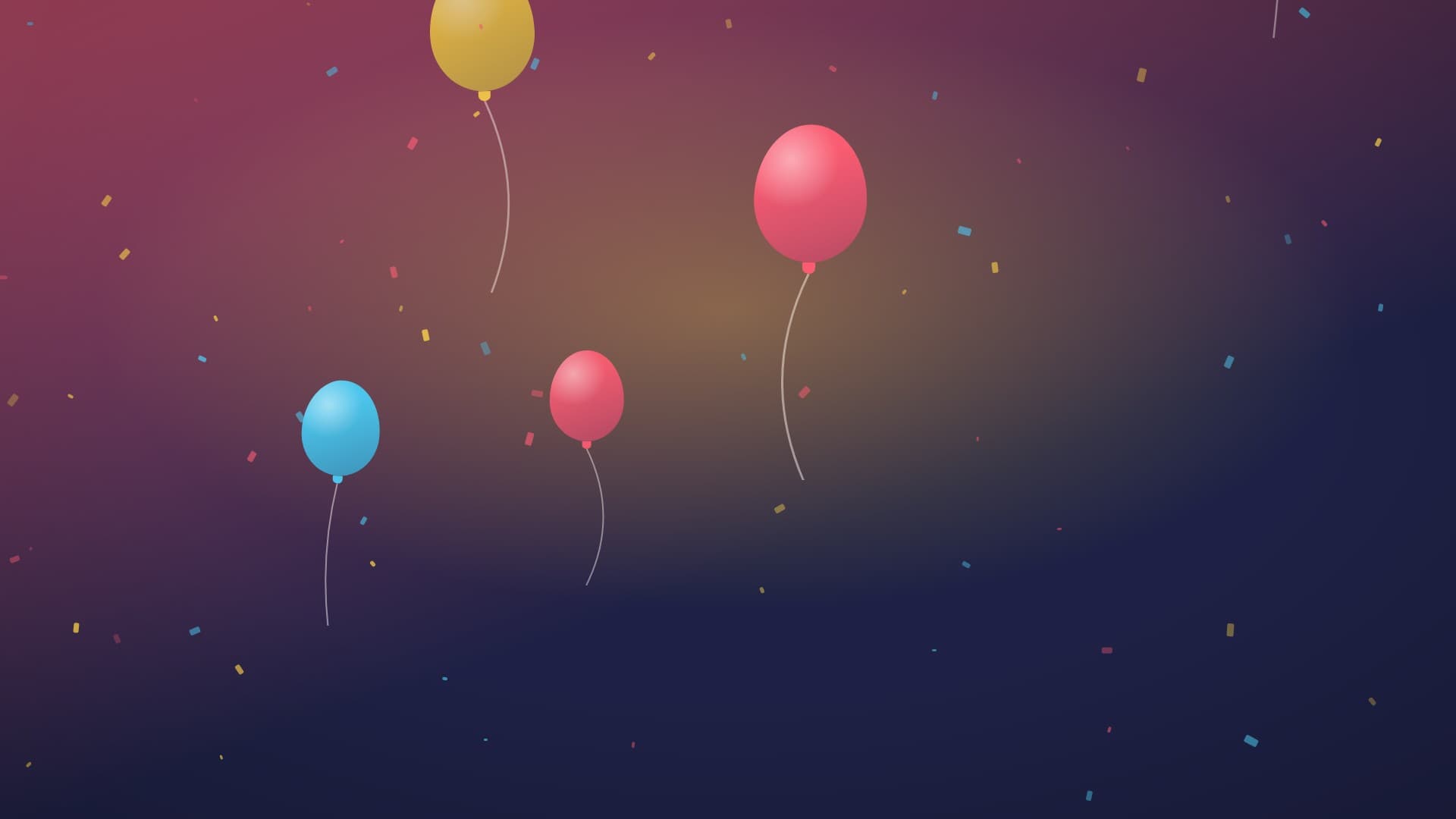 confetti party landscape loop video background preview