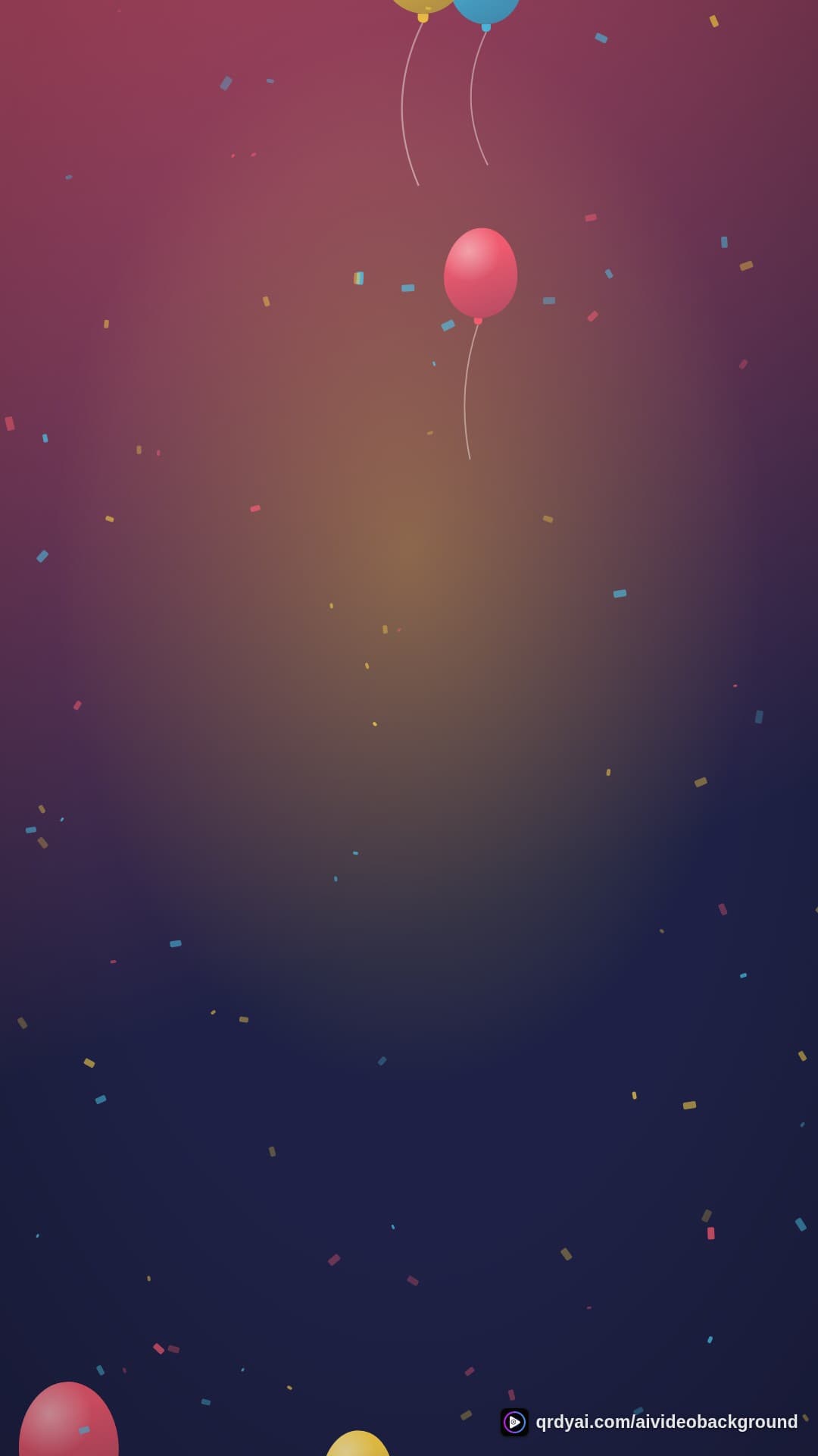 confetti party portrait loop video background preview